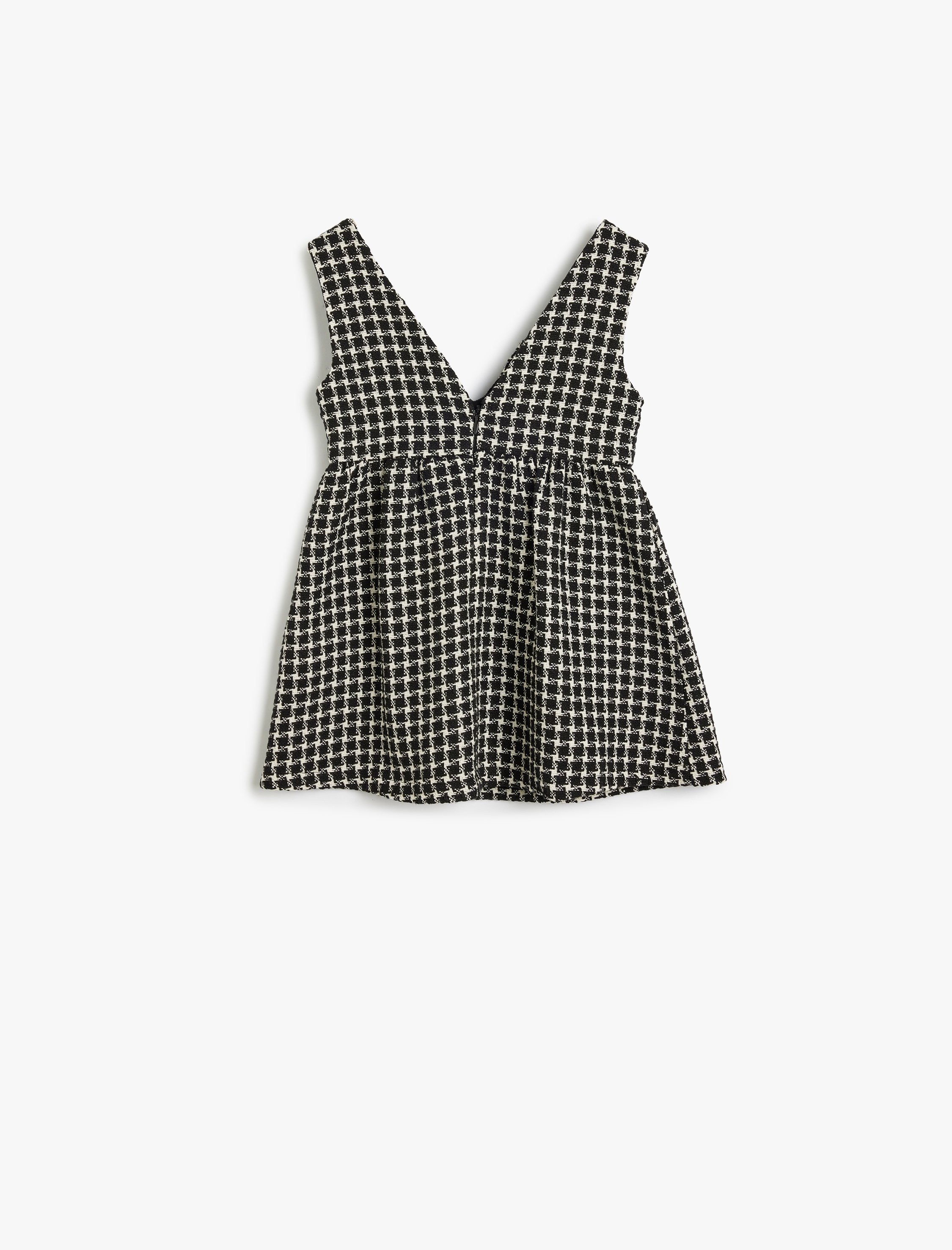 Kız Bebek Tüvit Elbise V Yaka Fiyonk Detaylı