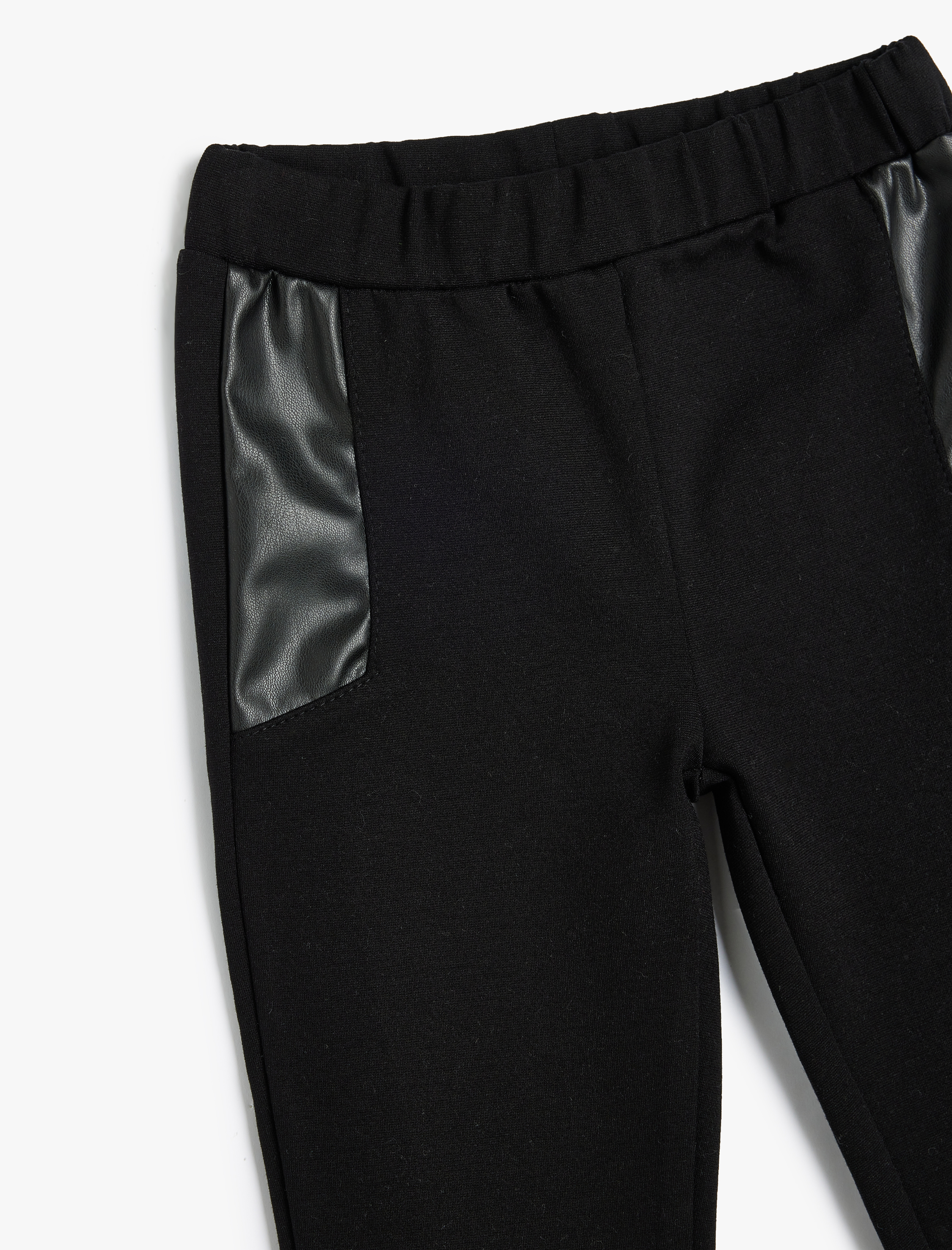  Kız Çocuk Basic Tayt Beli Lastikli Kumaş Detaylı