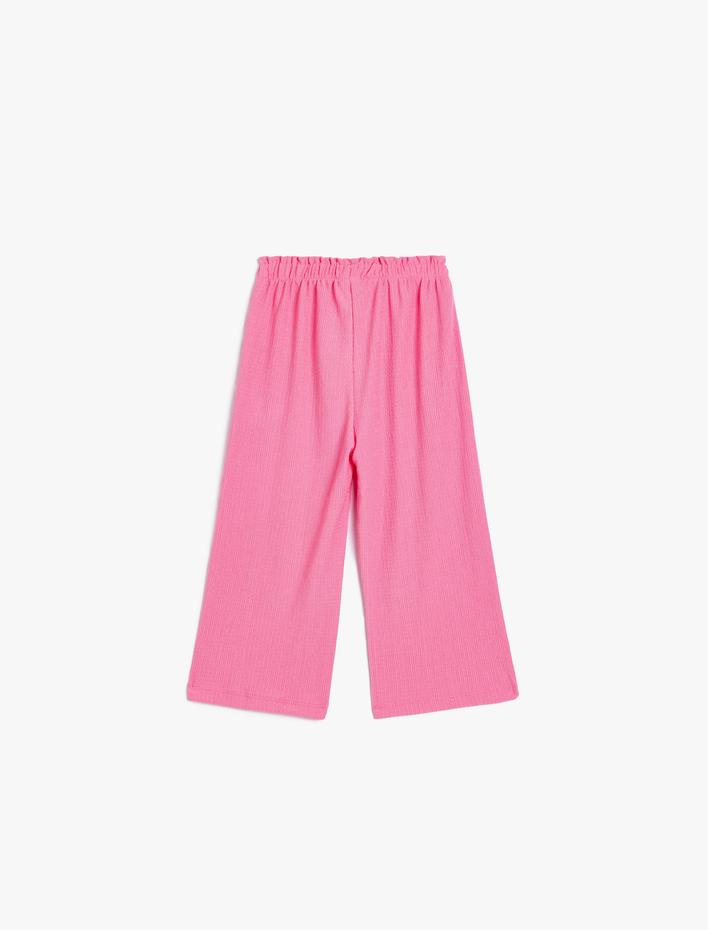 Kız Bebek Pantolon Bol Paça Beli Lastikli