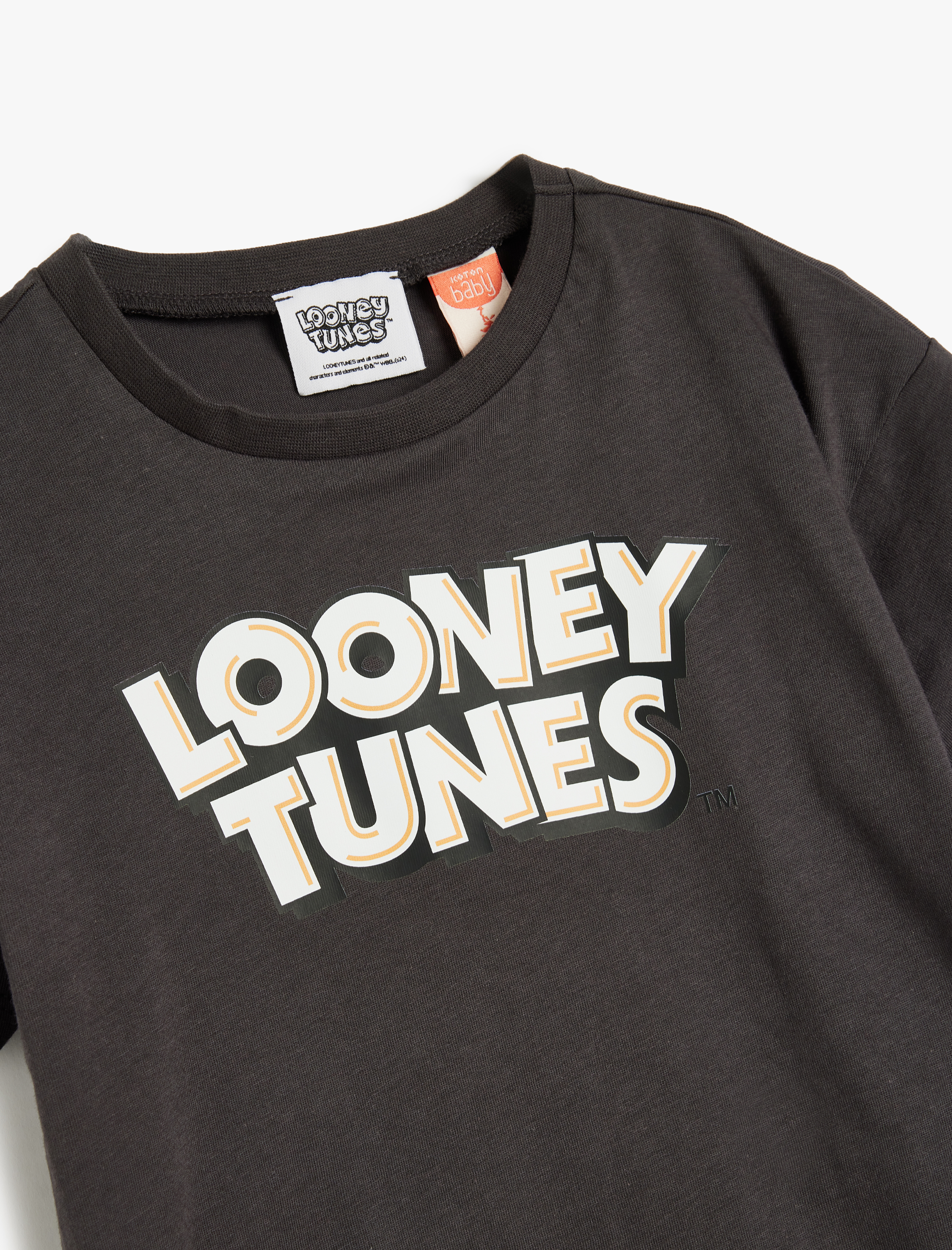 Erkek Bebek Looney Tunes Baskılı Kısa Kollu Lisanslı Pamuklu Tişört
