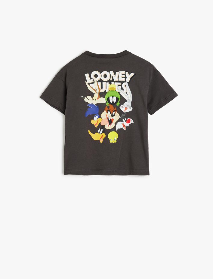 Erkek Bebek Looney Tunes Baskılı Kısa Kollu Lisanslı Pamuklu Tişört