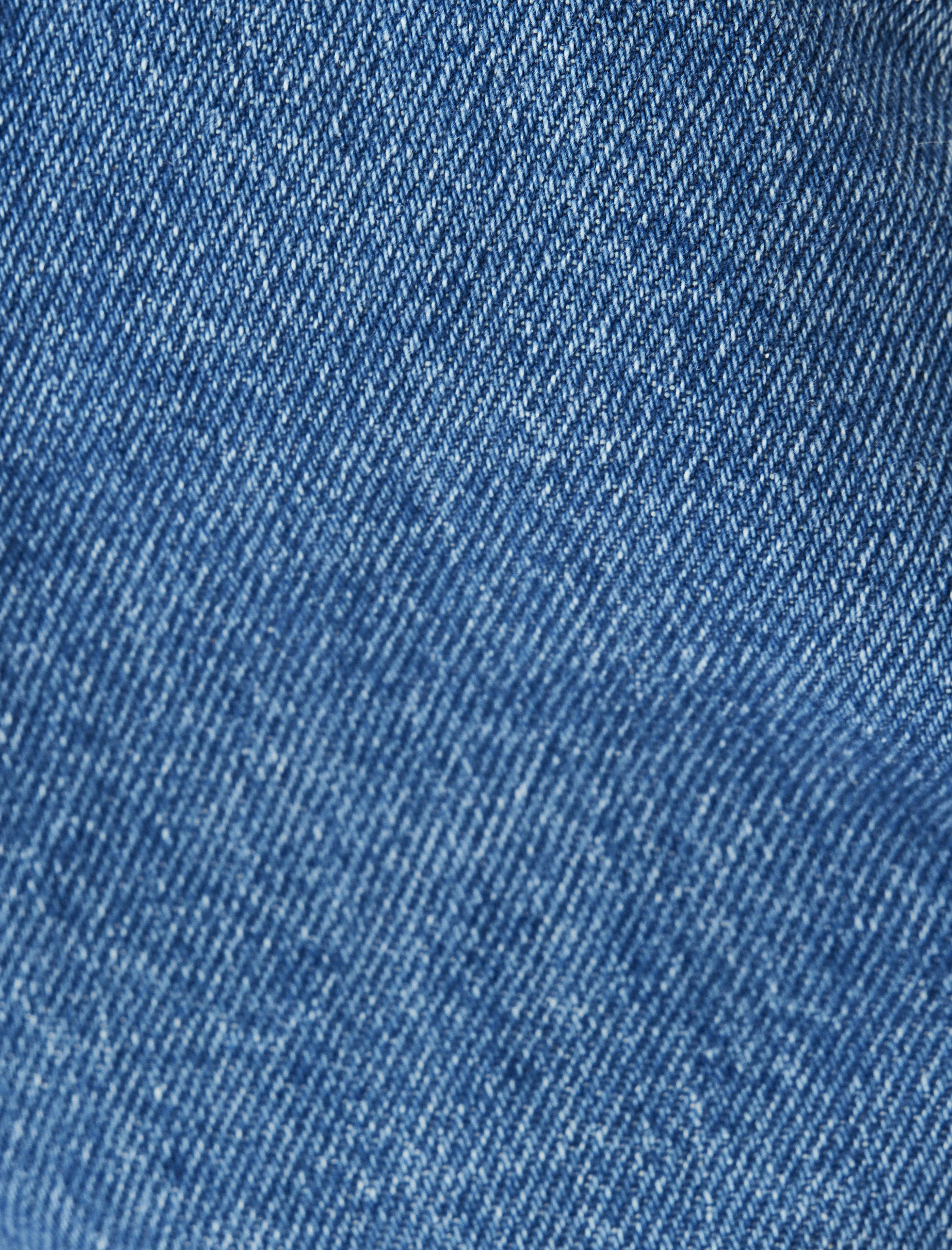   Düz Paça Çift Bel Detaylı Pamuklu Kot Pantolon - Straight Jean