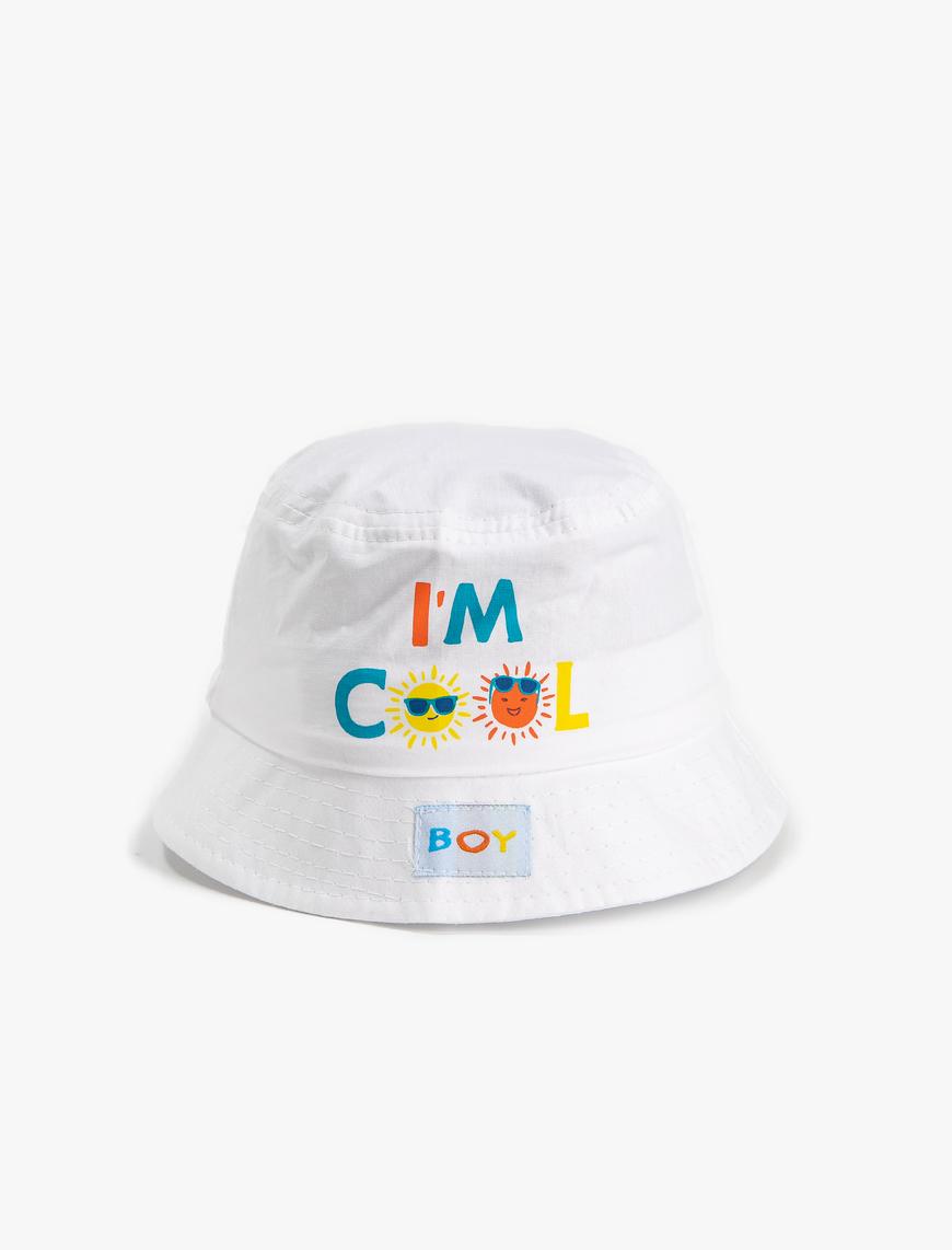  Erkek Çocuk Baskılı Bucket Şapka Pamuklu Yaz Temalı