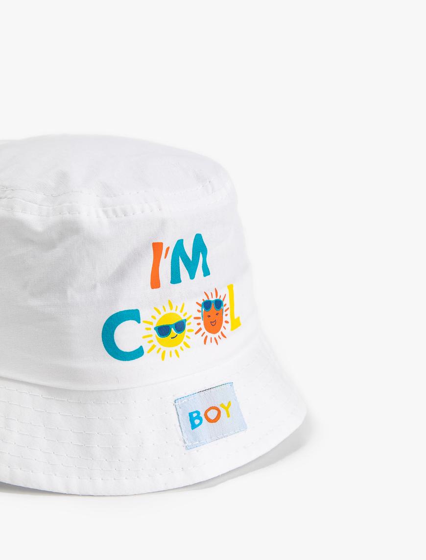  Erkek Çocuk Baskılı Bucket Şapka Pamuklu Yaz Temalı