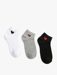 Kalpli 3'lü Patik Çorap Seti