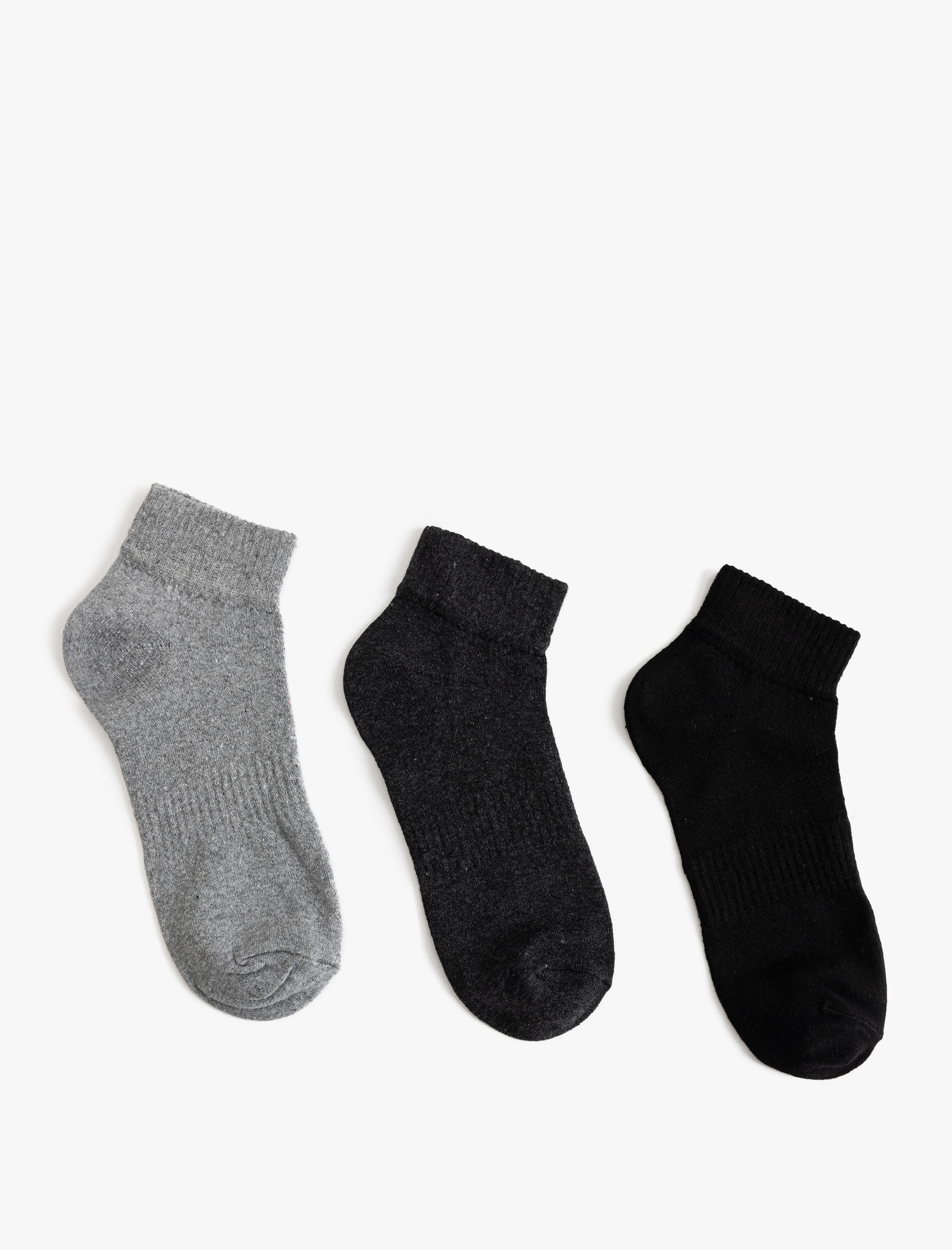 Erkek 3'lü Patik Çorap Seti Pamuk Karışımlı