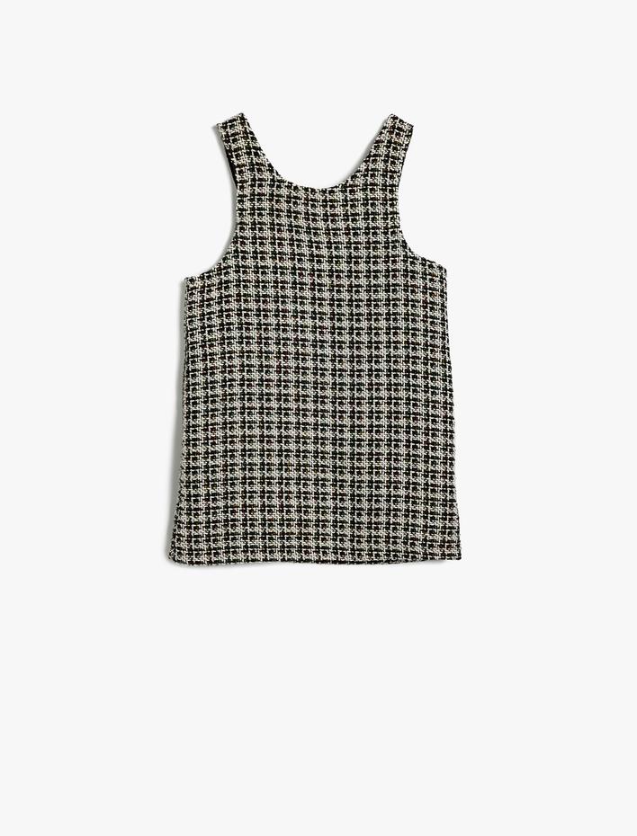 Kız Bebek Jile Elbise Mini Cepli Yuvarlak Yaka