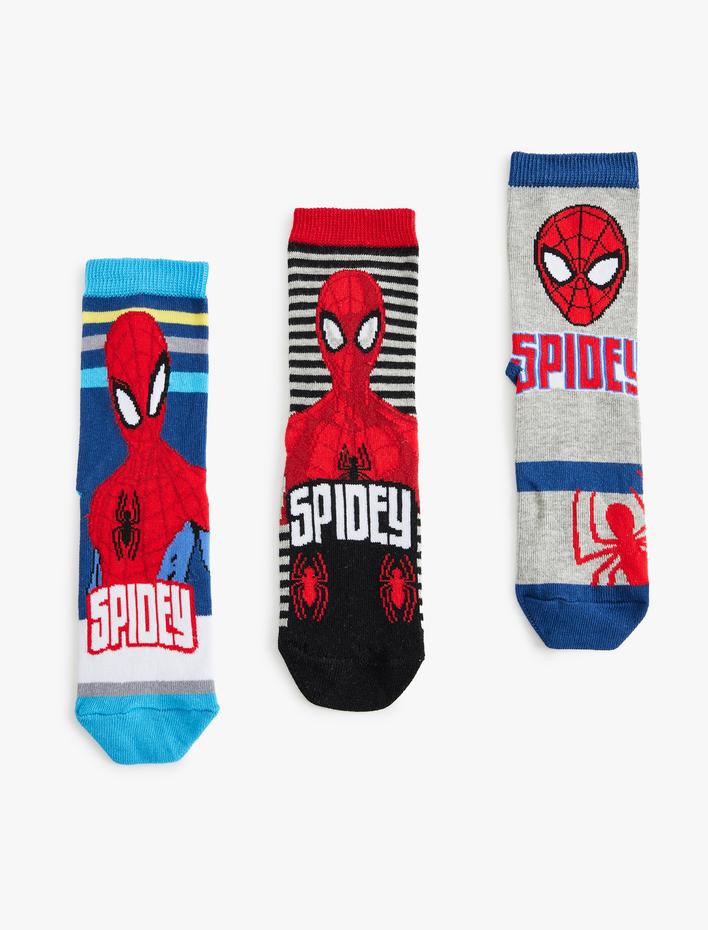 Erkek Çocuk Soket Çorap Seti 3'lü Spiderman Lisanslı