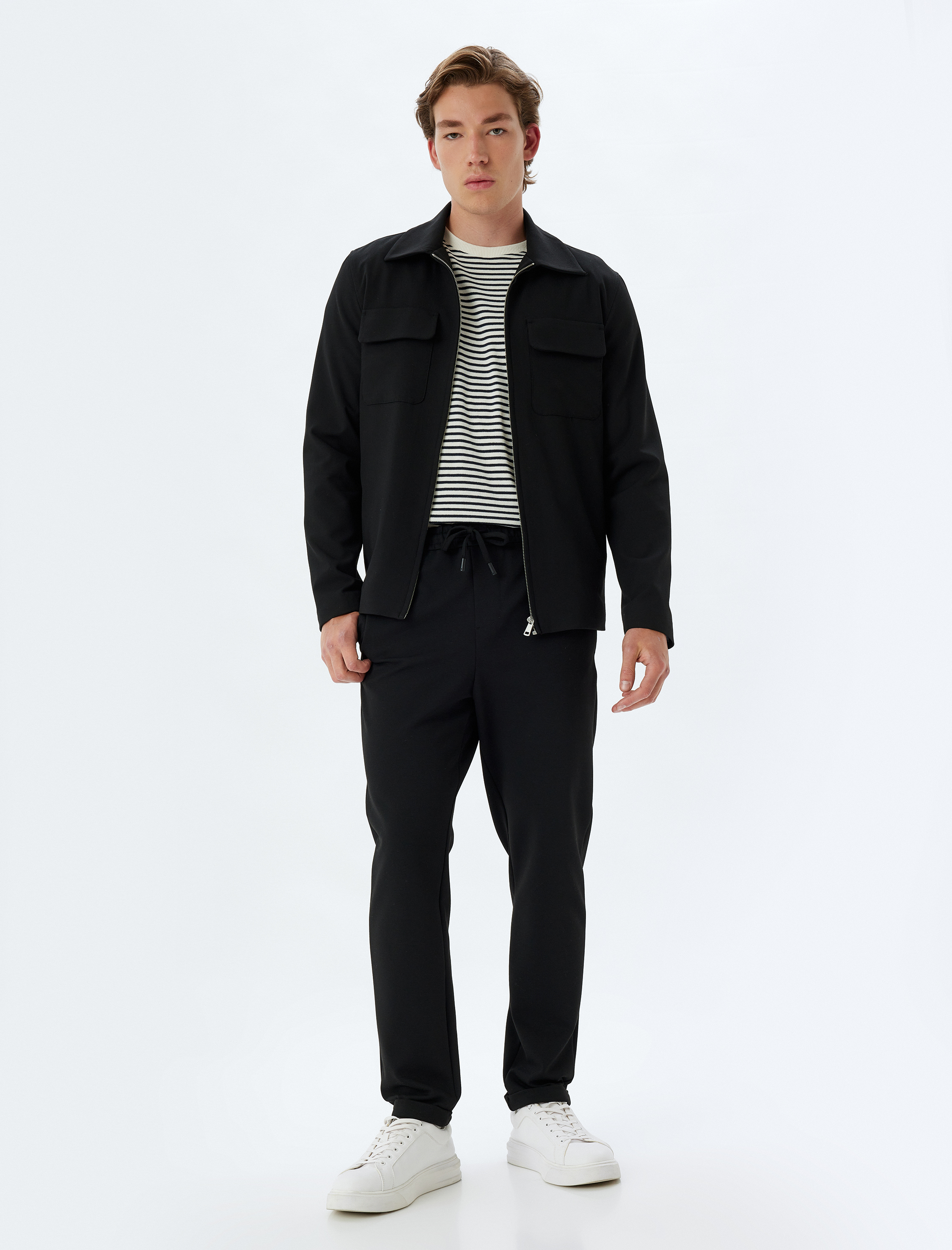   Beli Bağcıklı Pantolon Cep Detaylı