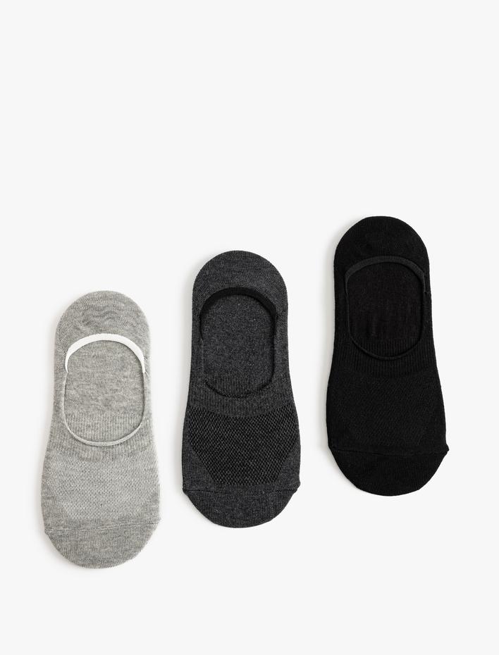 Erkek Babet Çorap Seti 3'lü Basic Pamuk Karışımlı