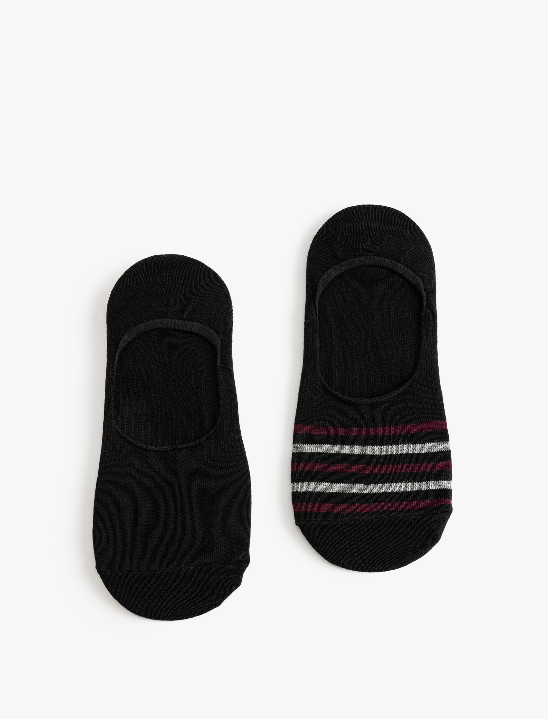 Erkek Babet Çorap Seti 2'li Çizgi Detaylı Çok Renkli Pamuk Karışımlı