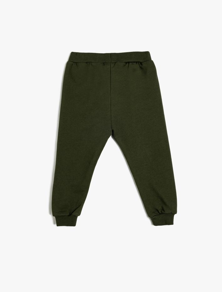 Erkek Bebek Basic Jogger Eşofman Altı Beli Lastikli Dokulu Pamuklu Şardonlu