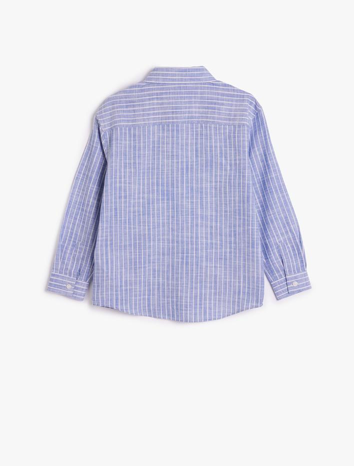 Erkek Çocuk Gömlek Uzun Kollu Düğmeli Pamuklu