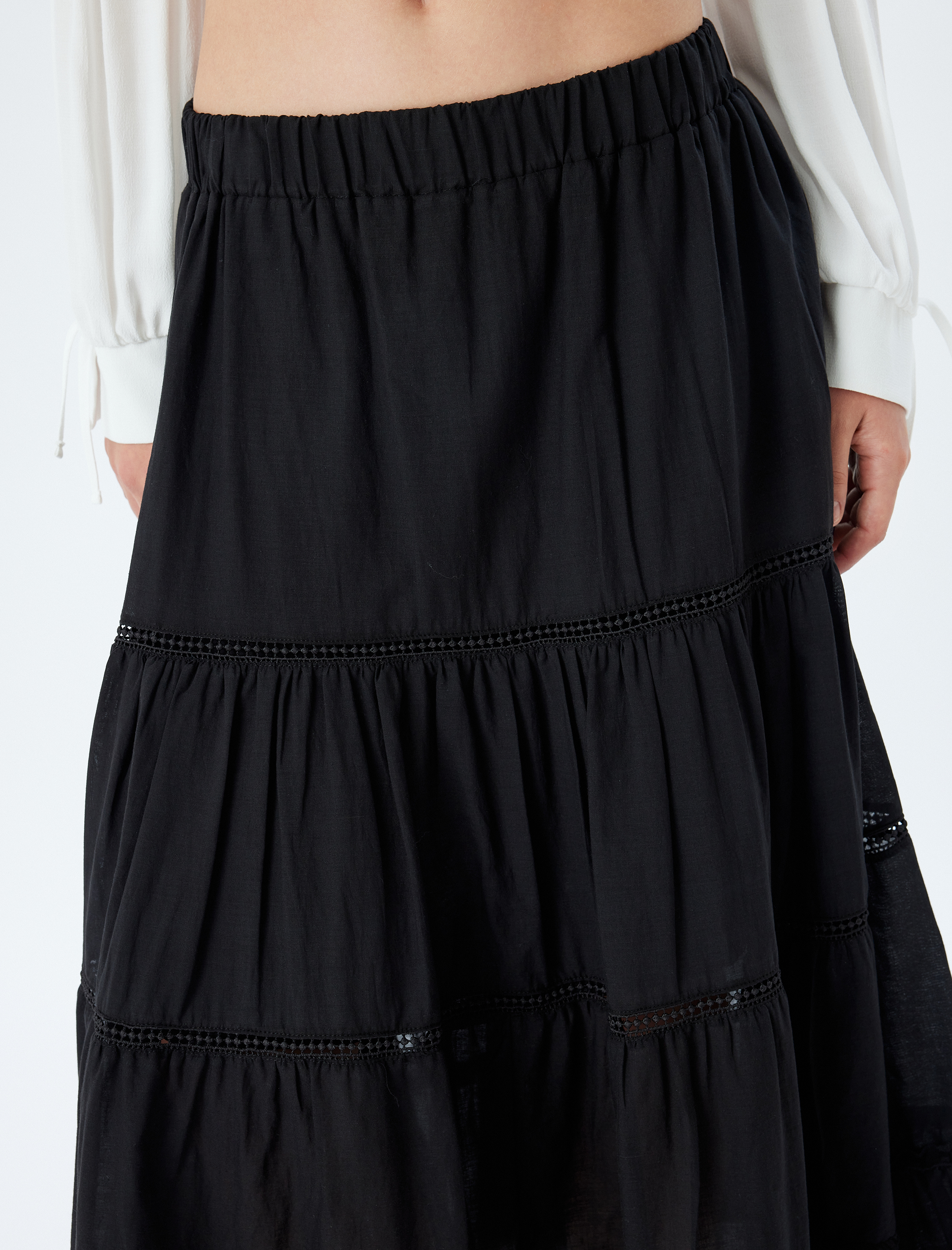   Volanlı Katlı A Kesim Rahat Kalıp Etek