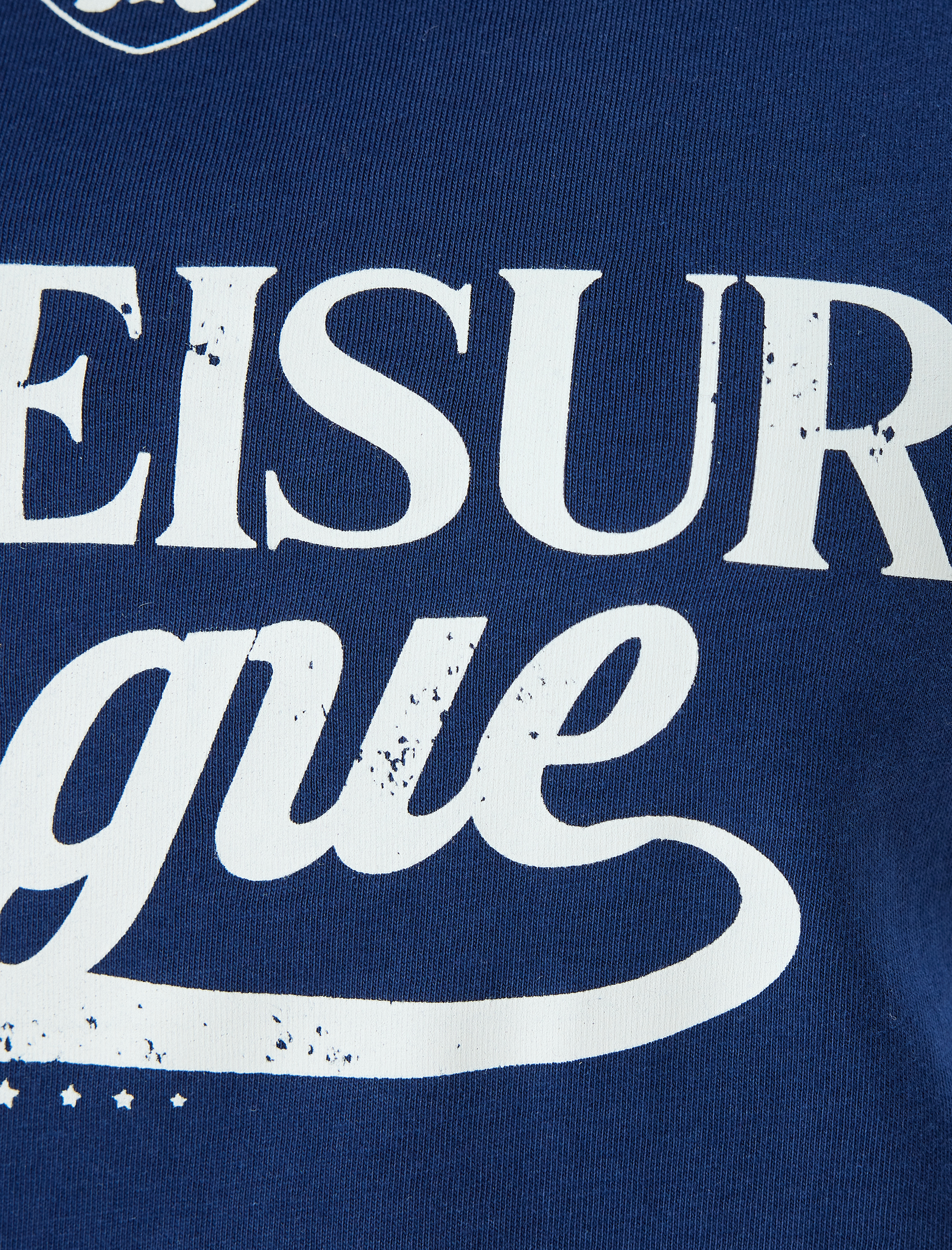   Kolej Baskılı Biyeli Kısa Kollu Bisiklet Yaka Tişört