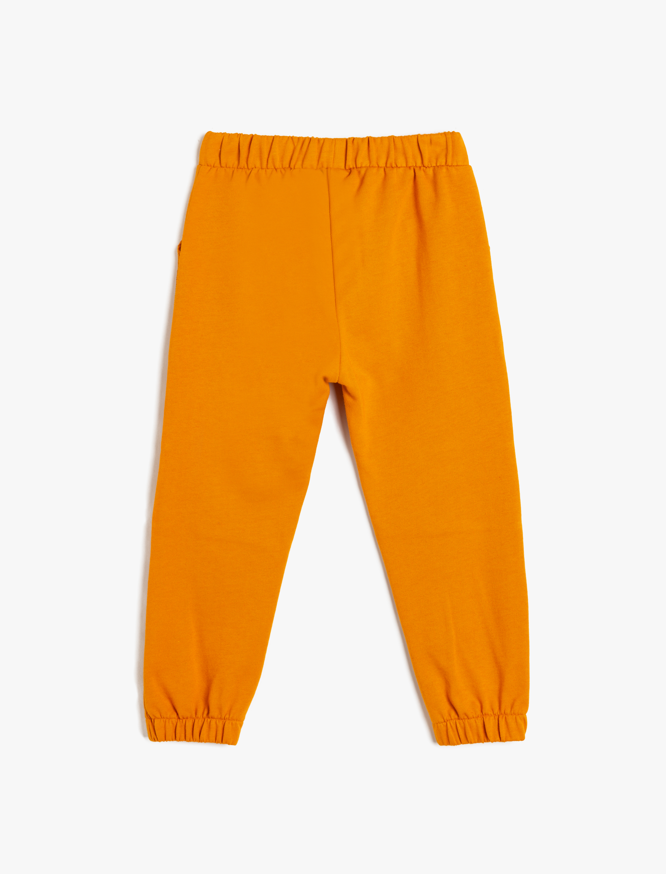  Erkek Bebek Jogger Eşofman Altı Beli Bağlamalı Slogan Baskılı Pamuklu