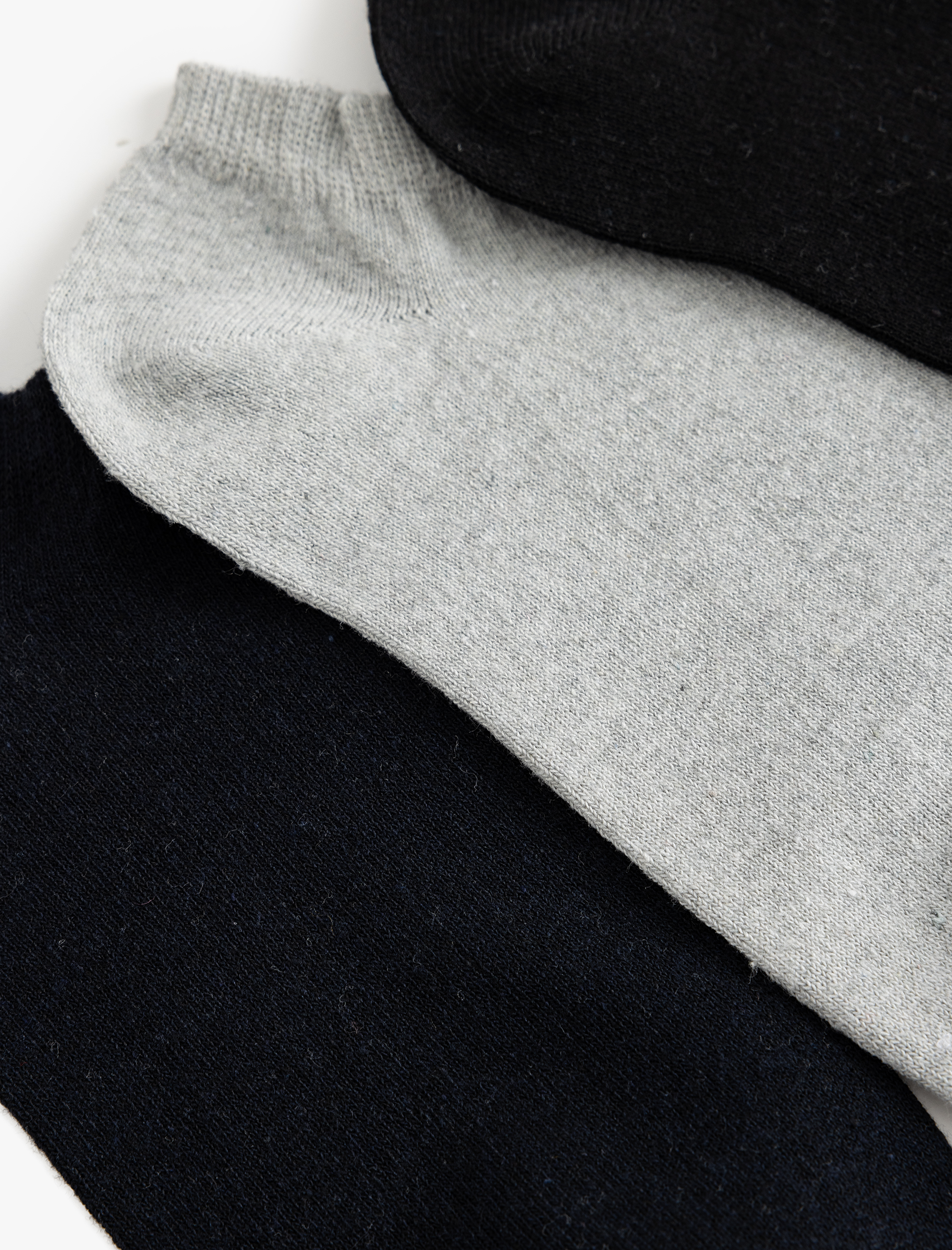 Erkek 3'lü Patik Çorap Seti Pamuk Karışımlı