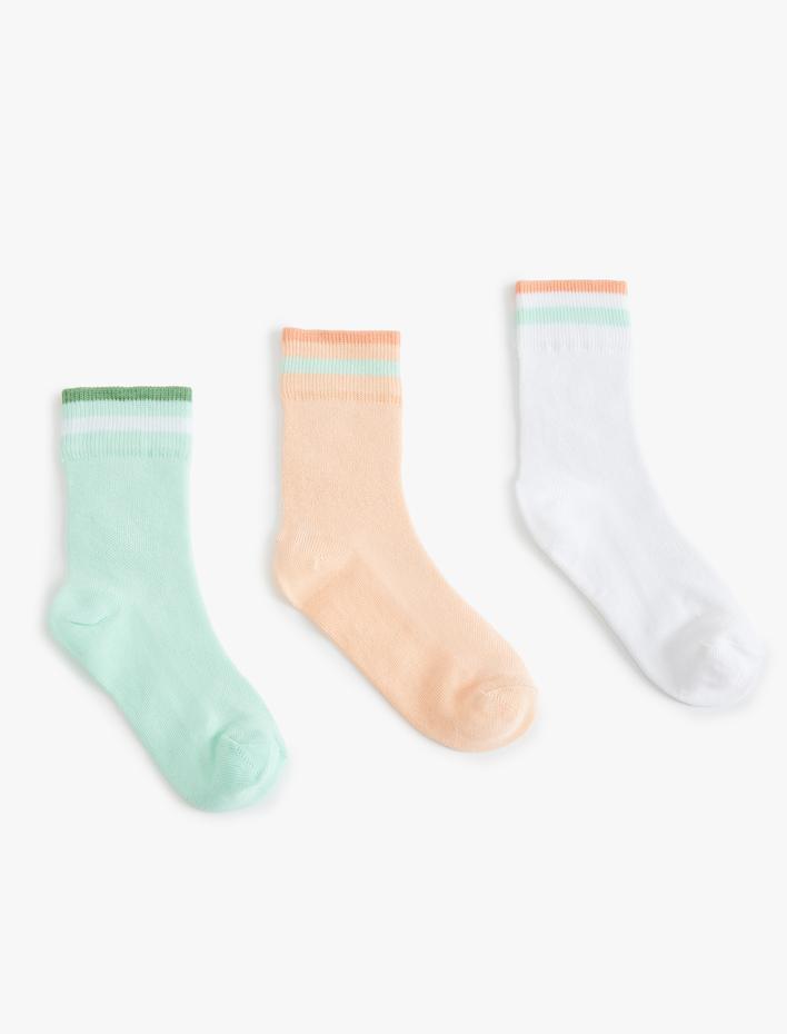 Kız Çocuk 3’lü Çorap Seti Çok Renkli