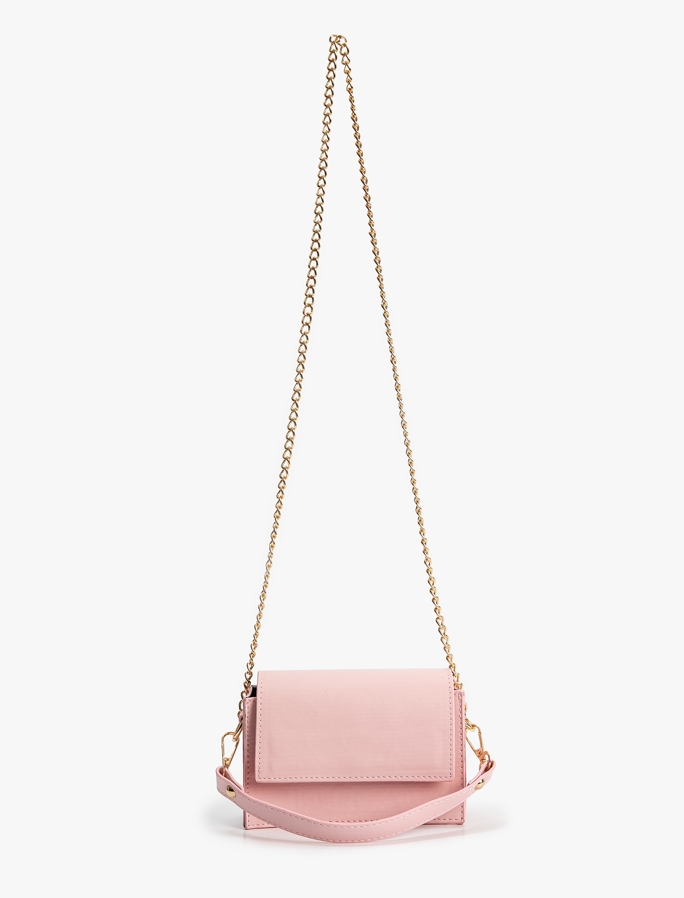  Kadın Çapraz Çanta Suni Deri Zincir Askılı Çıtçıt Kapama