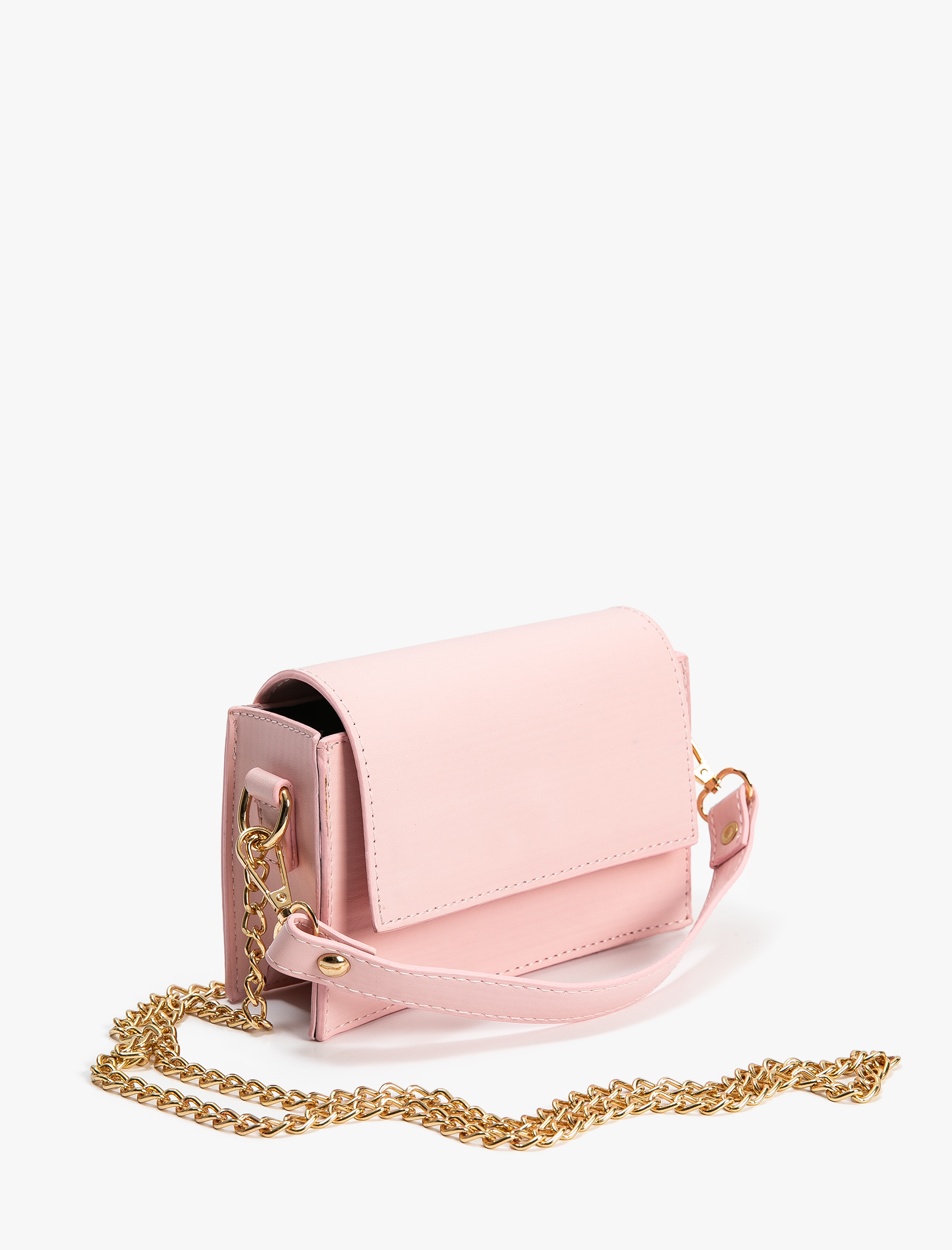  Kadın Çapraz Çanta Suni Deri Zincir Askılı Çıtçıt Kapama