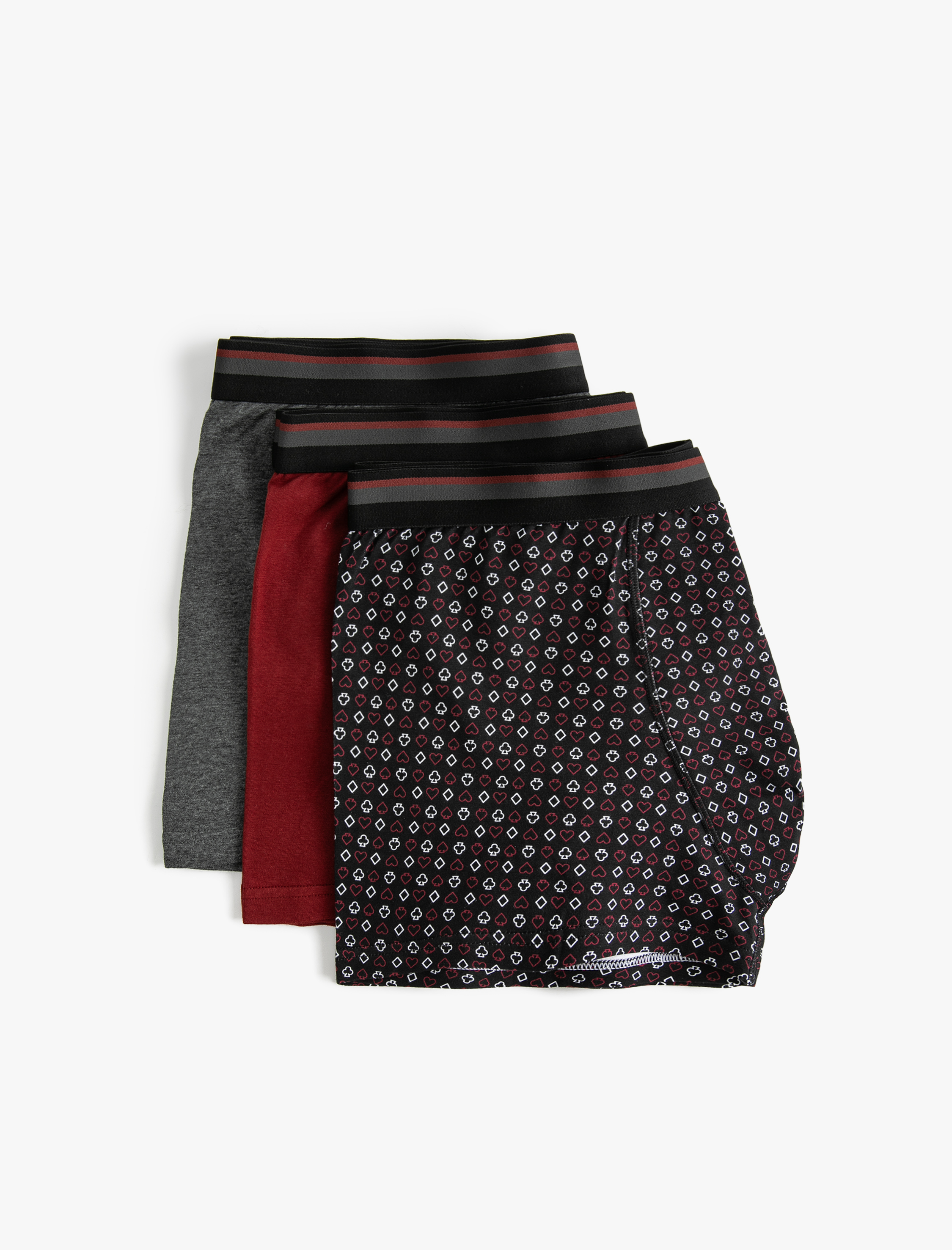 3'lü Boxer Seti Oyun Baskılı Çok Renkli