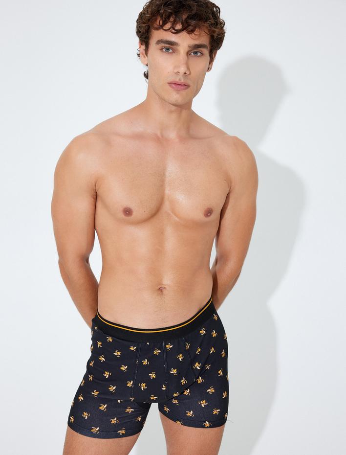  3'lü Boxer Seti Meyve Baskılı Çok Renkli