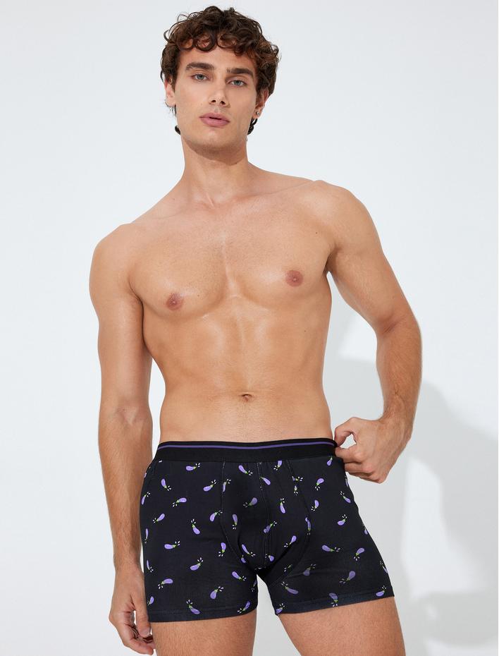  3'lü Boxer Seti Baskılı Çok Renkli