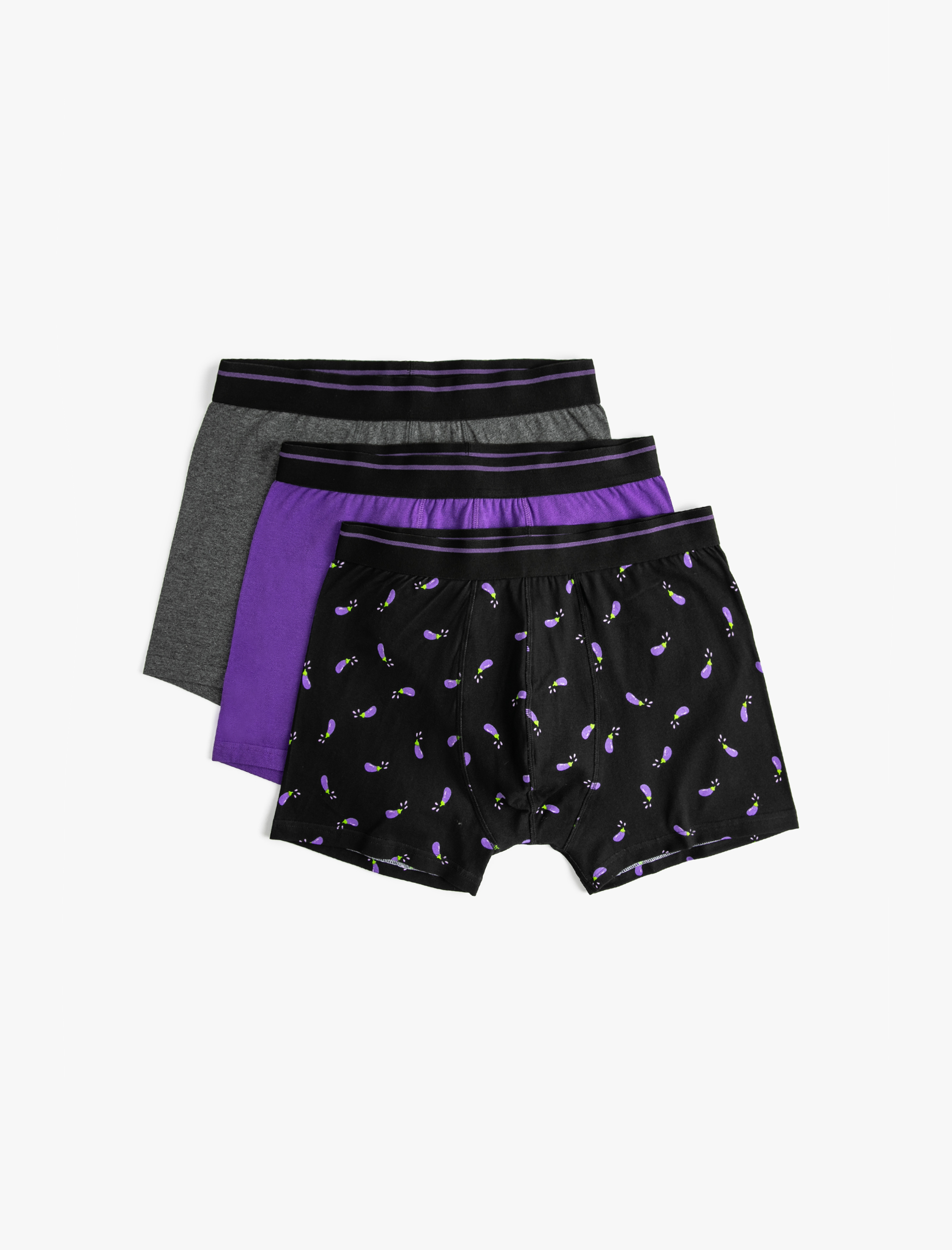   3'lü Boxer Seti Baskılı Çok Renkli