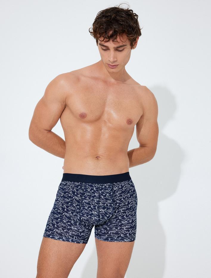  3'lü Boxer Seti Desenli ve Basic Pamuklu