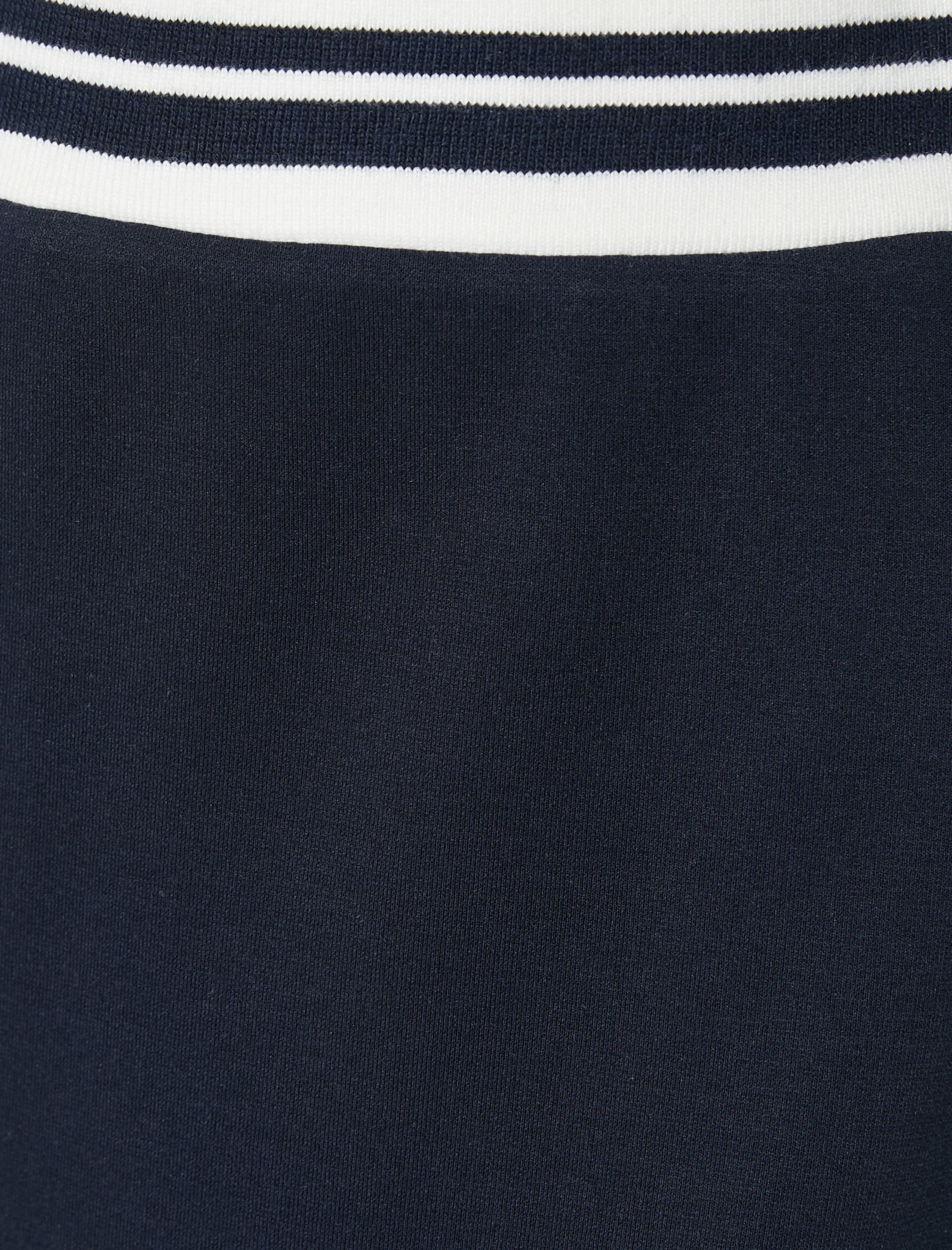   Midi Kalem Etek Beli Lastikli Renk Kontrastlı Yırtmaçlı Slim Fit