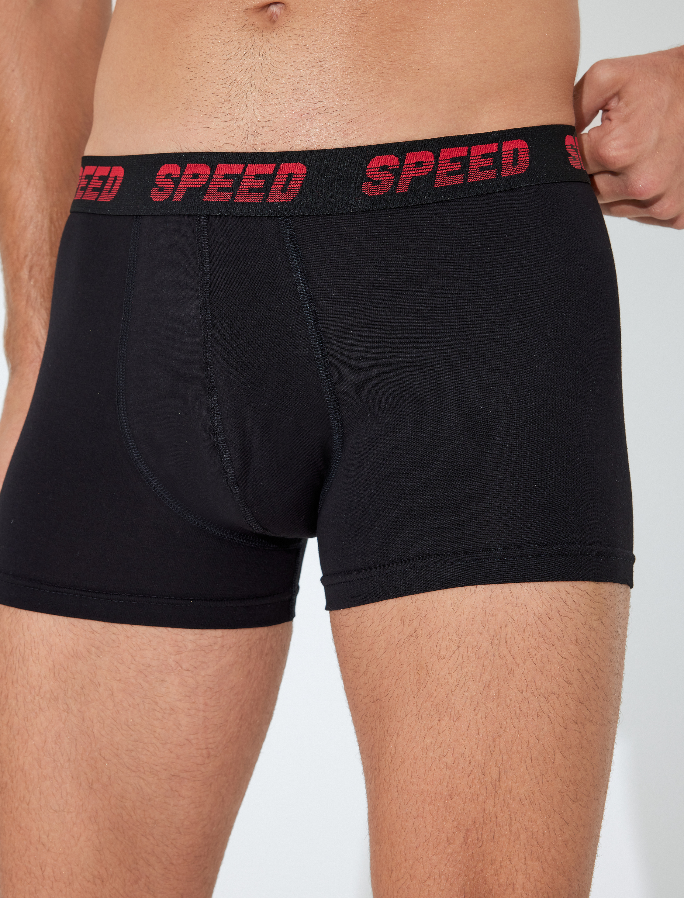 Slogan Baskılı Pamuklu 3'lü Boxer Seti