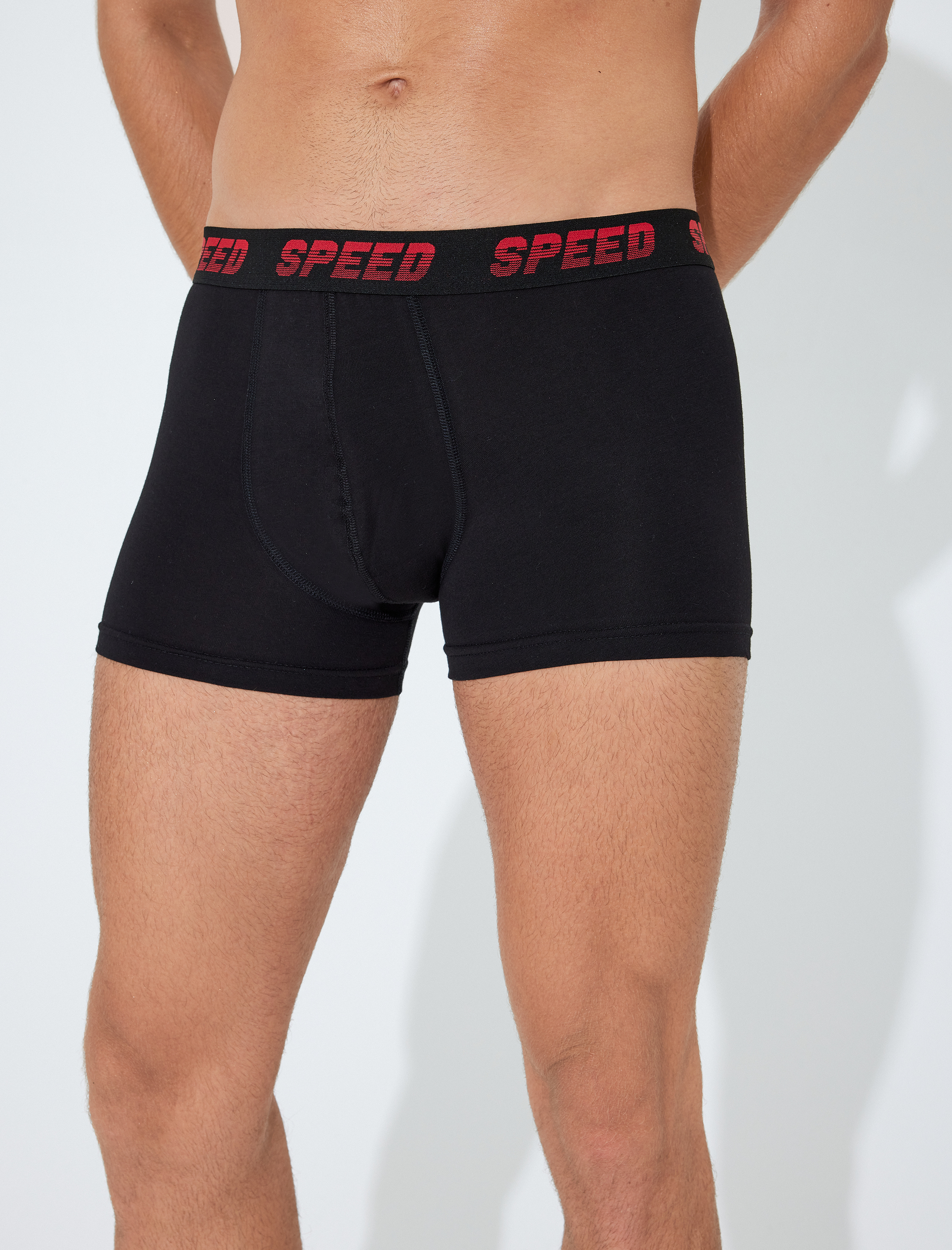 Slogan Baskılı Pamuklu 3'lü Boxer Seti