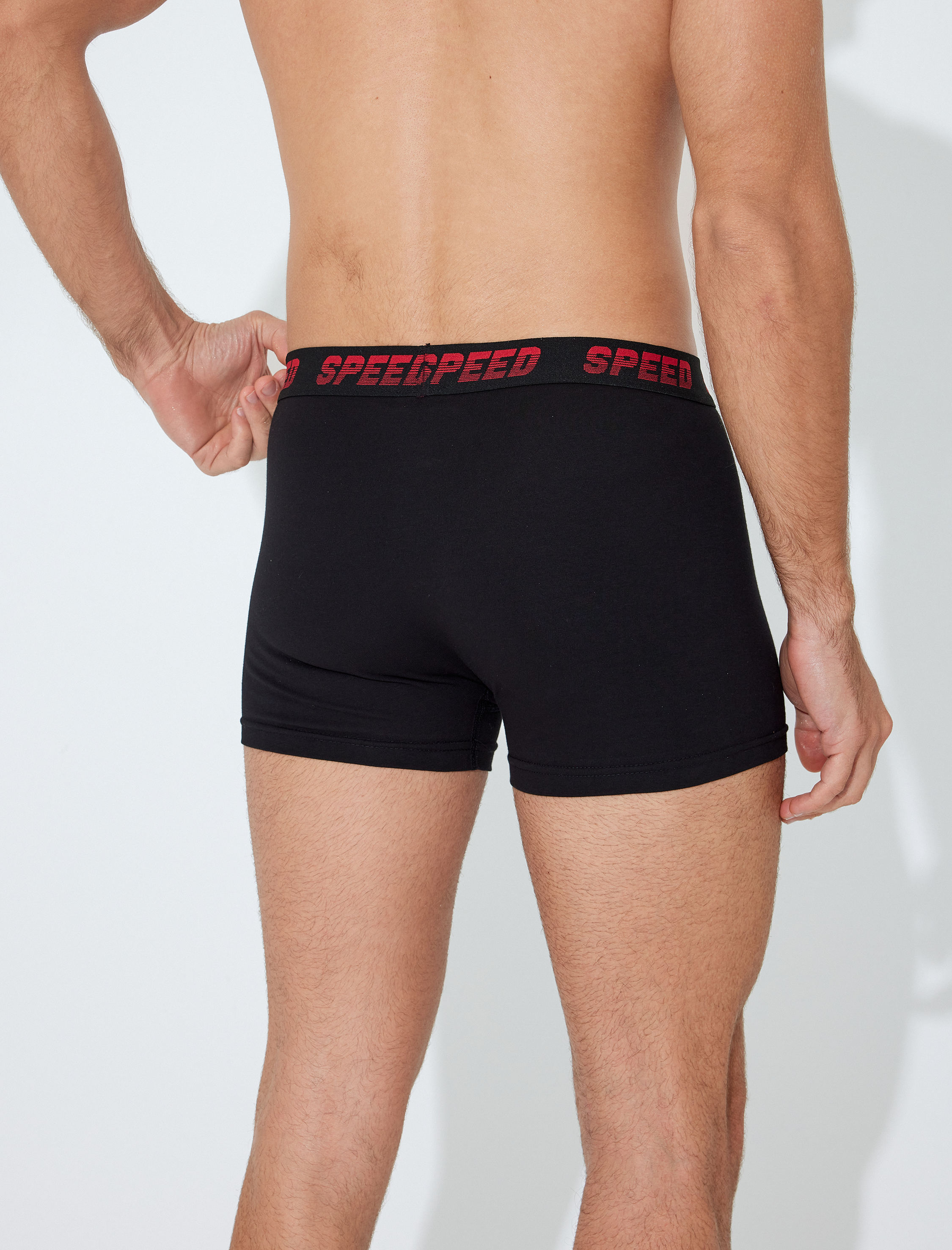 Slogan Baskılı Pamuklu 3'lü Boxer Seti