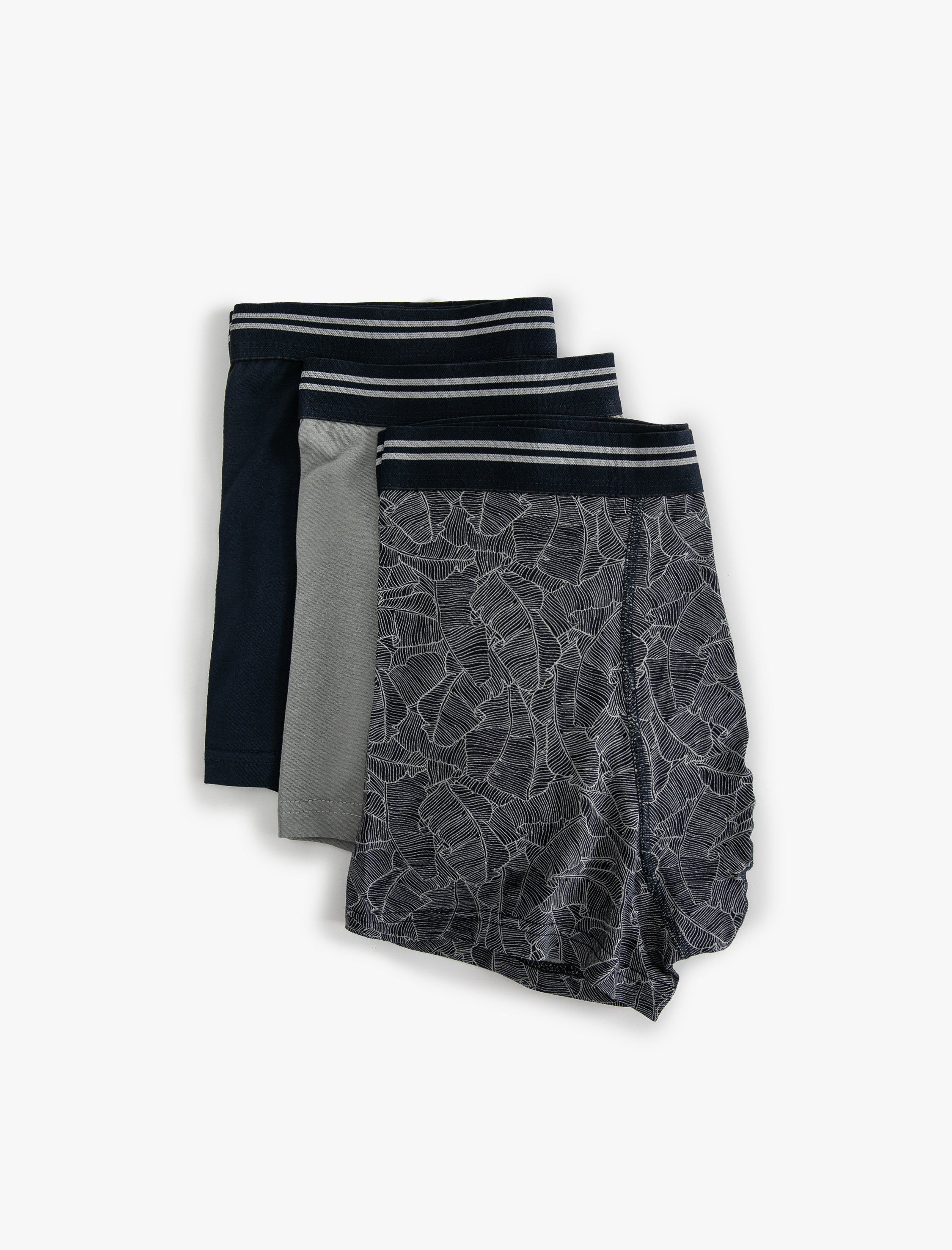   3'lü Boxer Seti Soyut Baskılı Çok Renkli Pamuklu