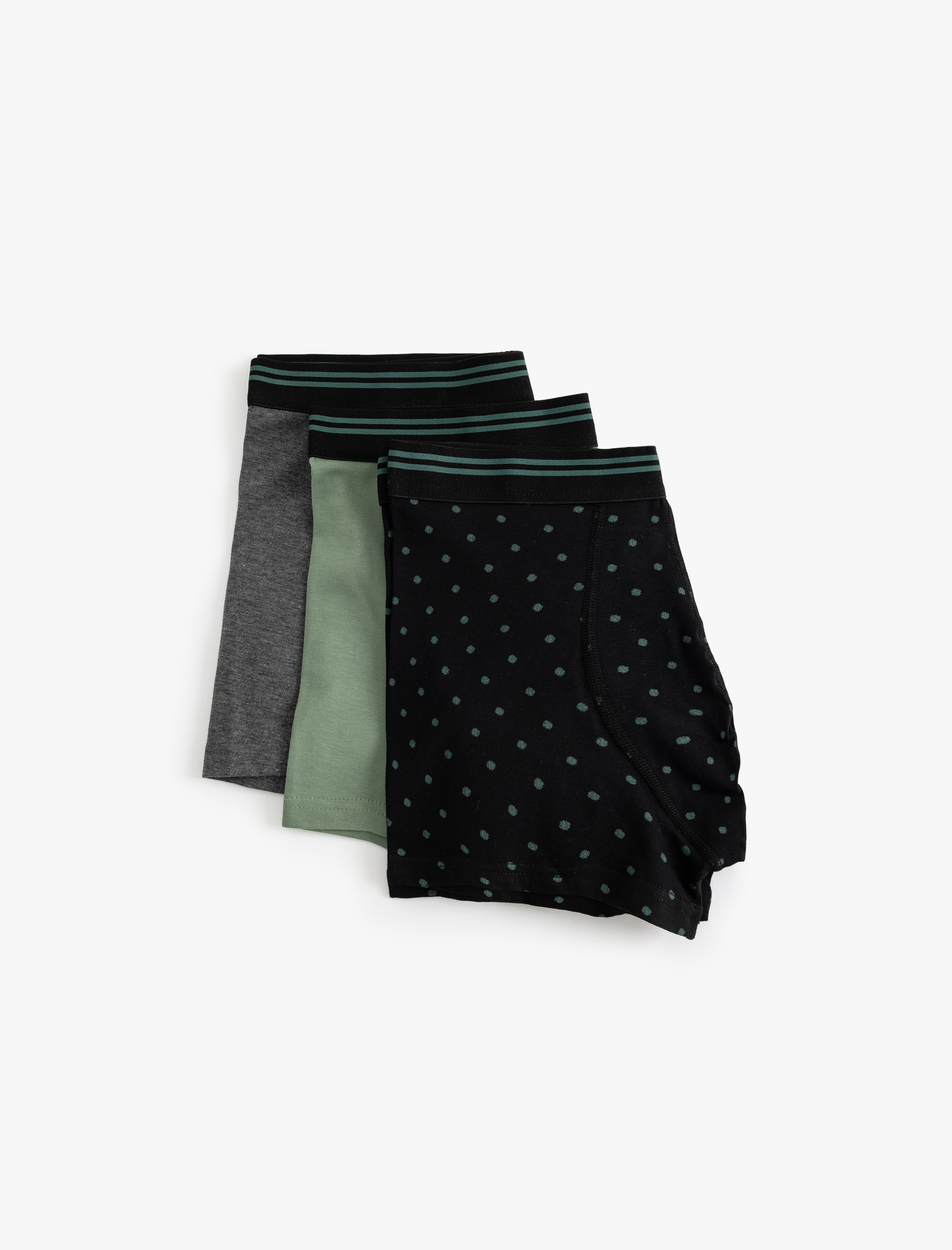 Puantiyeli Pamuklu 3'lü Boxer Seti