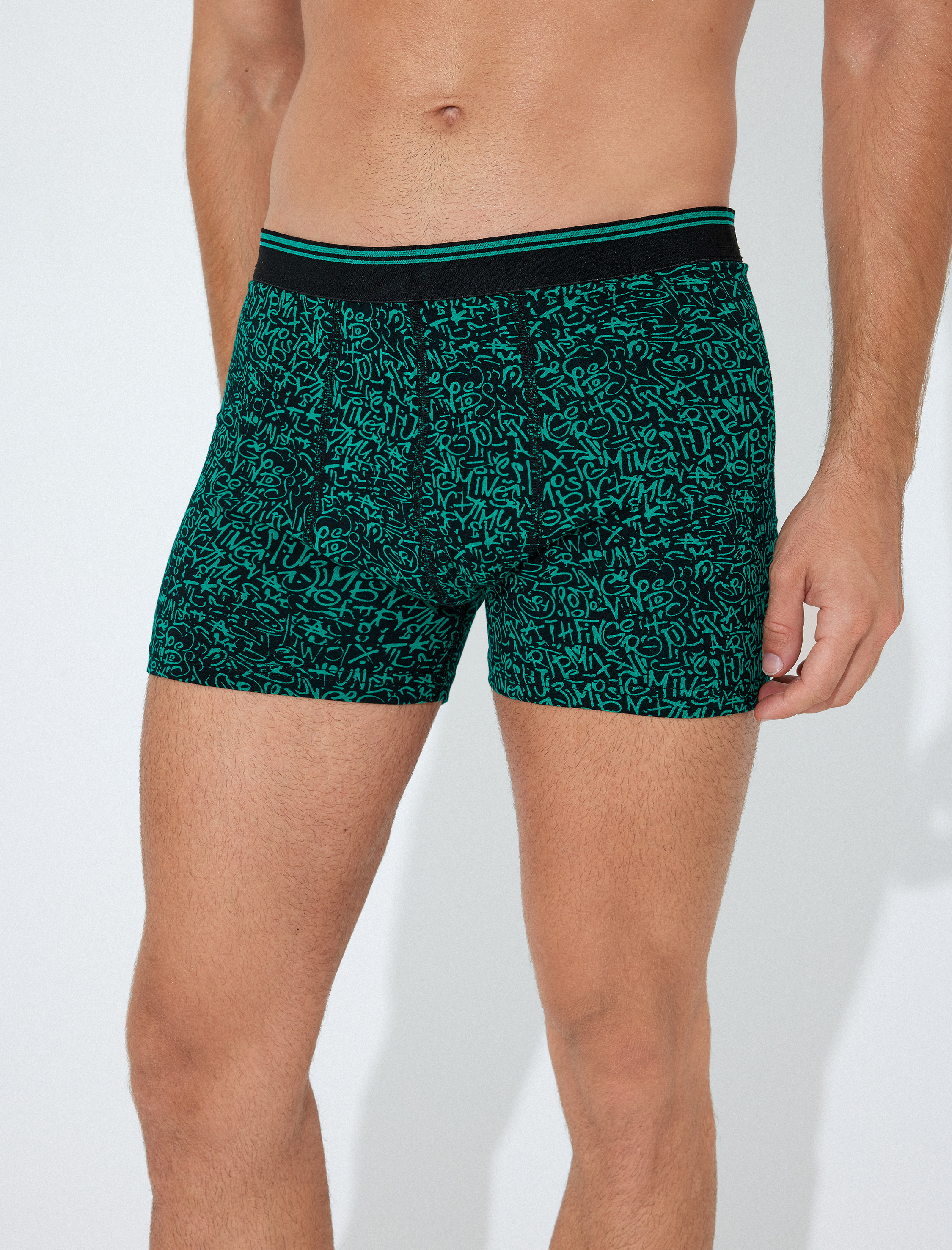 Baskılı Pamuklu 3'lü Boxer Seti