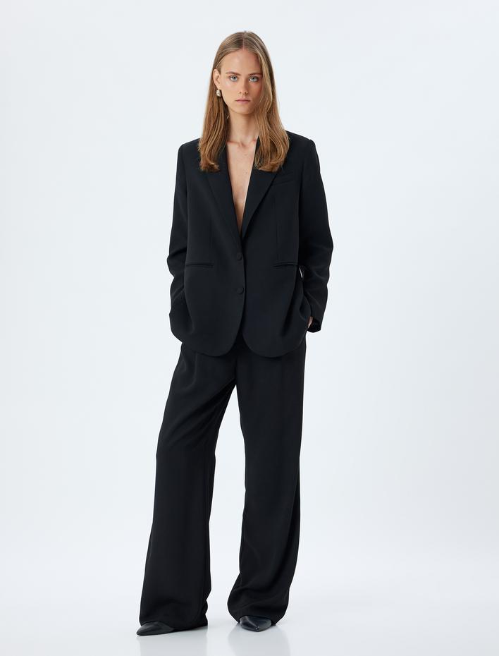  Palazzo Pantolon Cepli Standart Bel Krep Kumaş