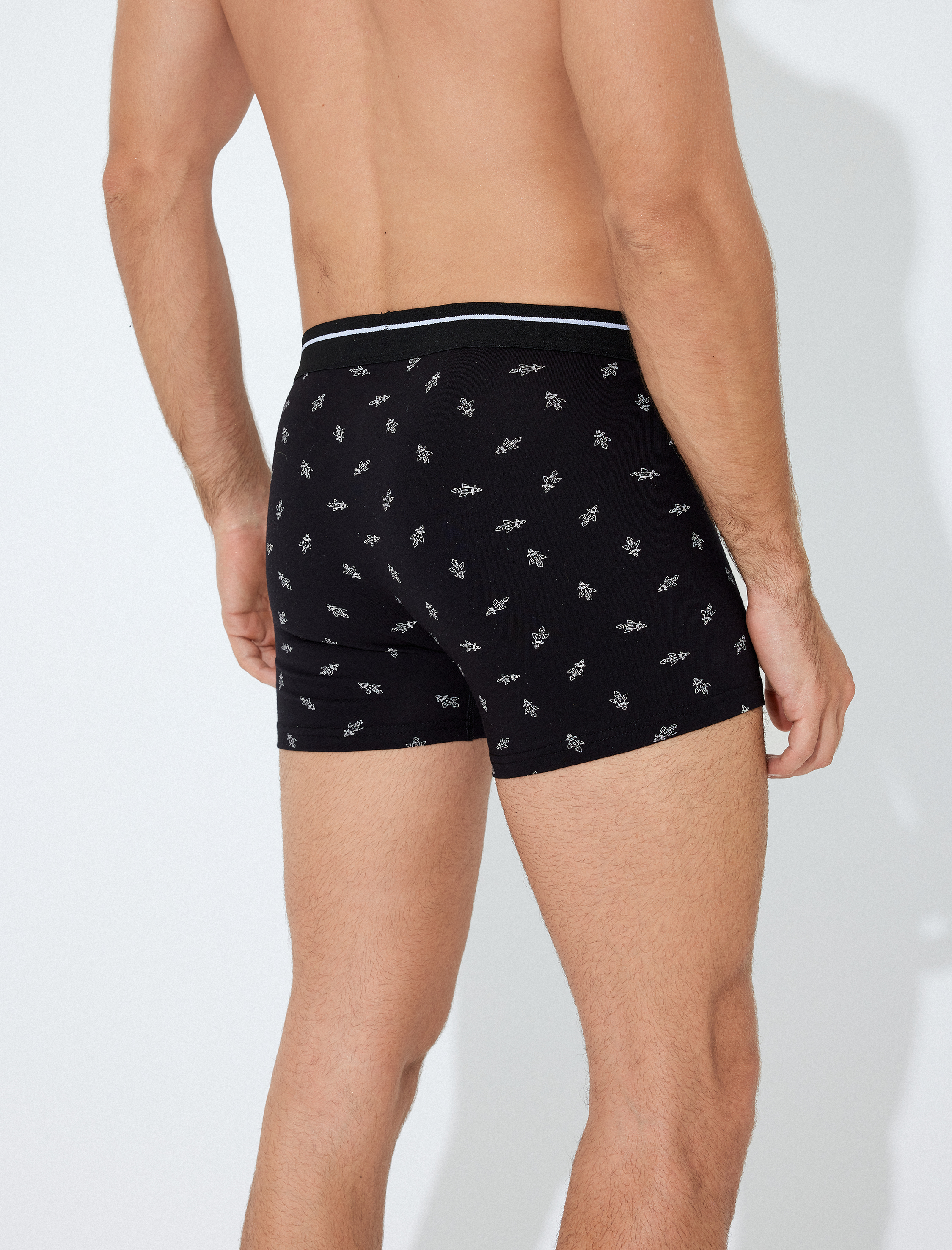 Slogan Baskılı Pamuklu 3'lü Boxer Seti