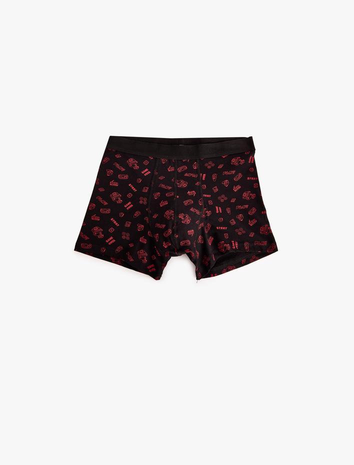  Oyun Baskılı Pamuklu 3'lü Boxer Seti