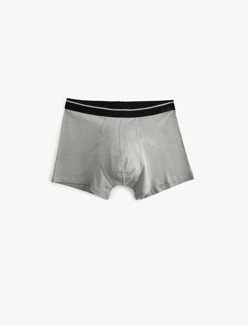   Slim Fit Soyut Baskılı Pamuklu 3'lü Boxer Seti