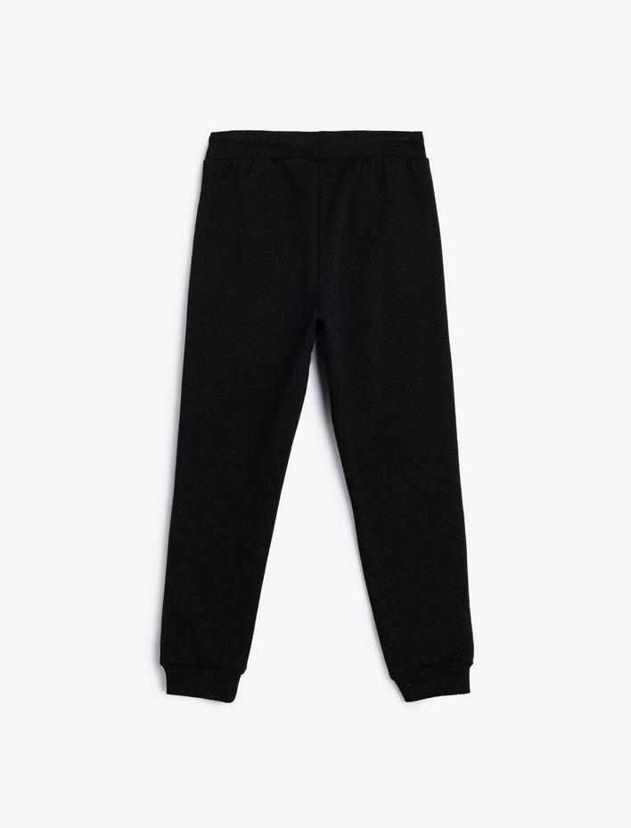 Erkek Çocuk Jogger Eşofman Altı Kolej Baskılı Beli Bağlamalı Cepli