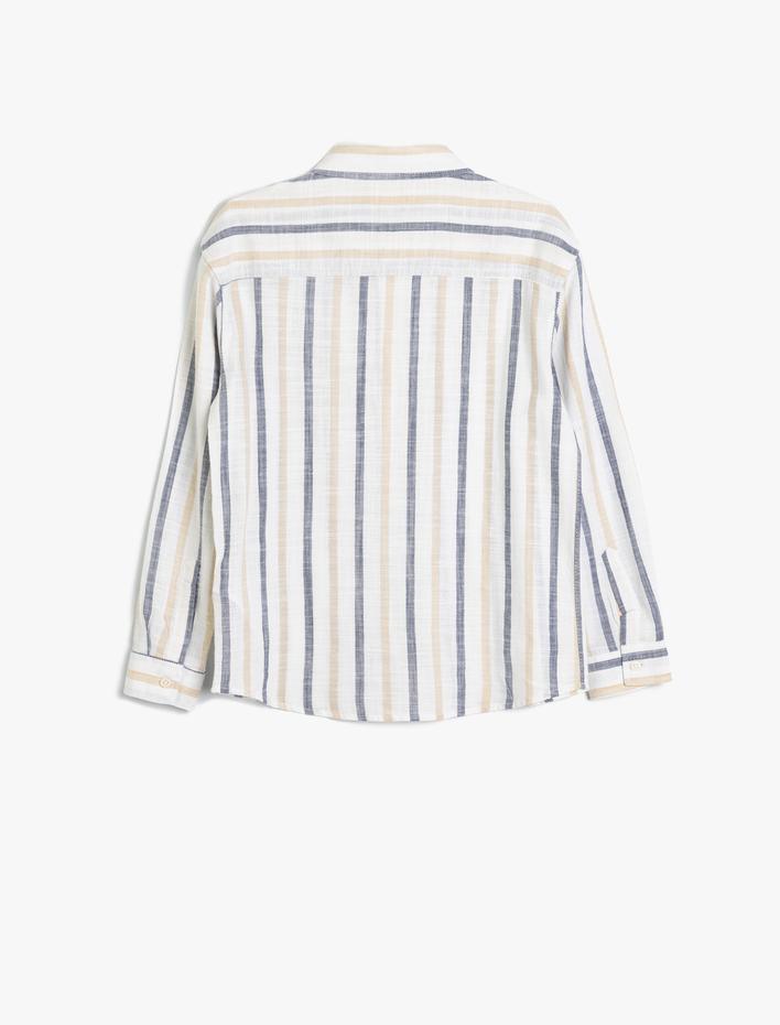 Erkek Çocuk Gömlek Uzun Kollu Düğmeli Pamuklu