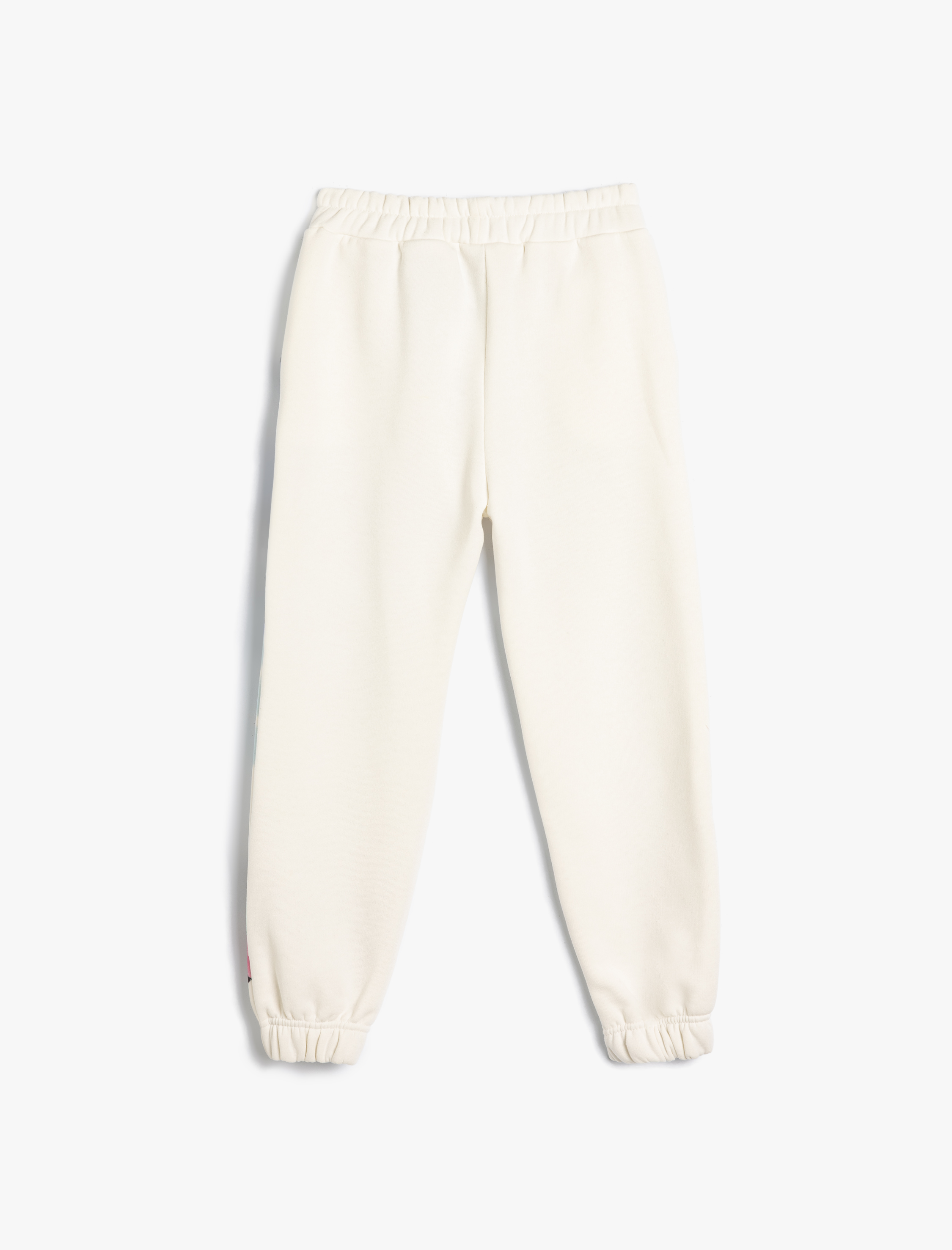  Kız Çocuk Jogger Eşofman Altı Beli Bağlamalı Cepli Grafiti Baskılı Şardonlu