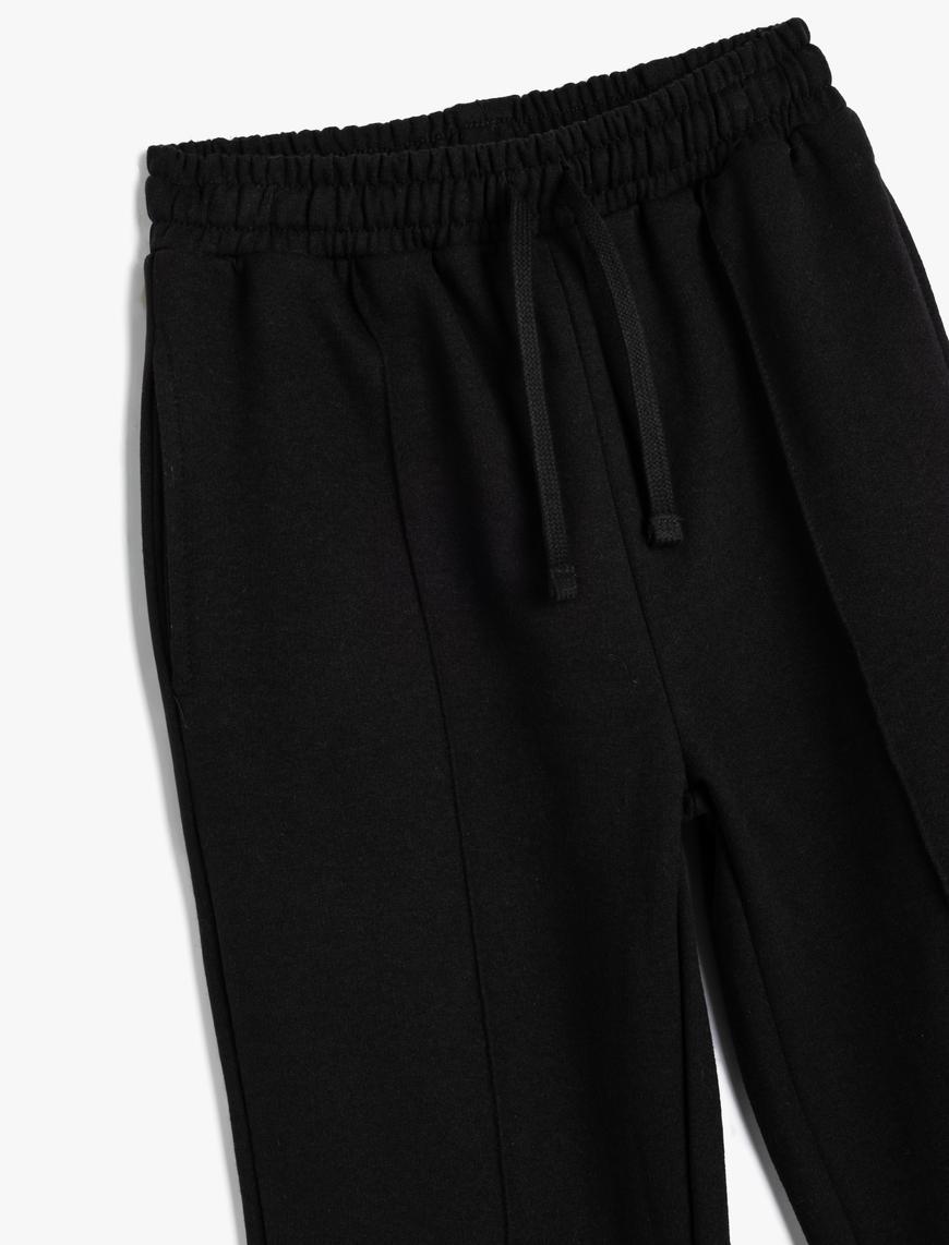  Kız Çocuk Basic Jogger Eşofman Altı Beli Lastikli