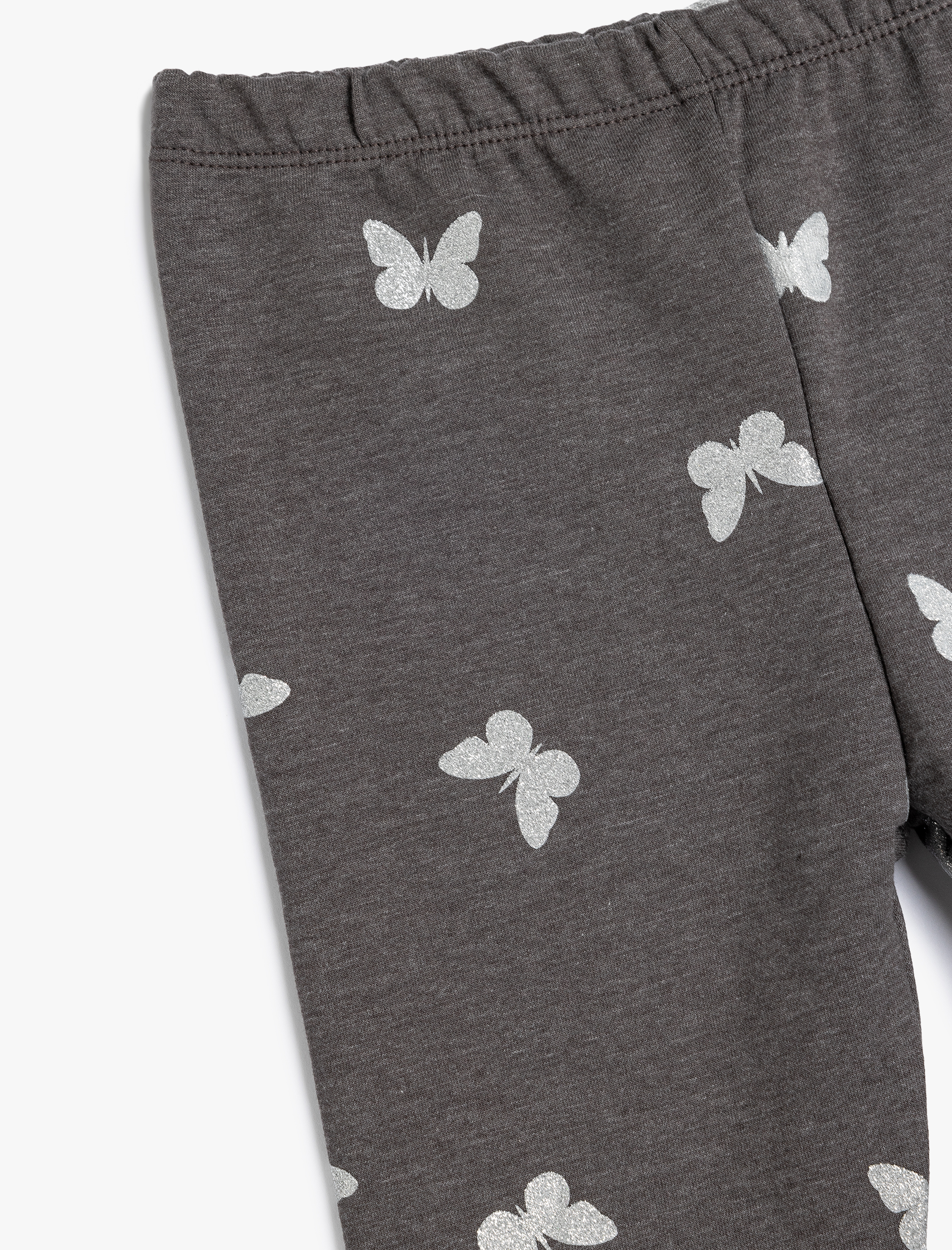  Kız Bebek Kelebek Baskılı Tayt Sim Detaylı Beli Lastikli Şardonlu