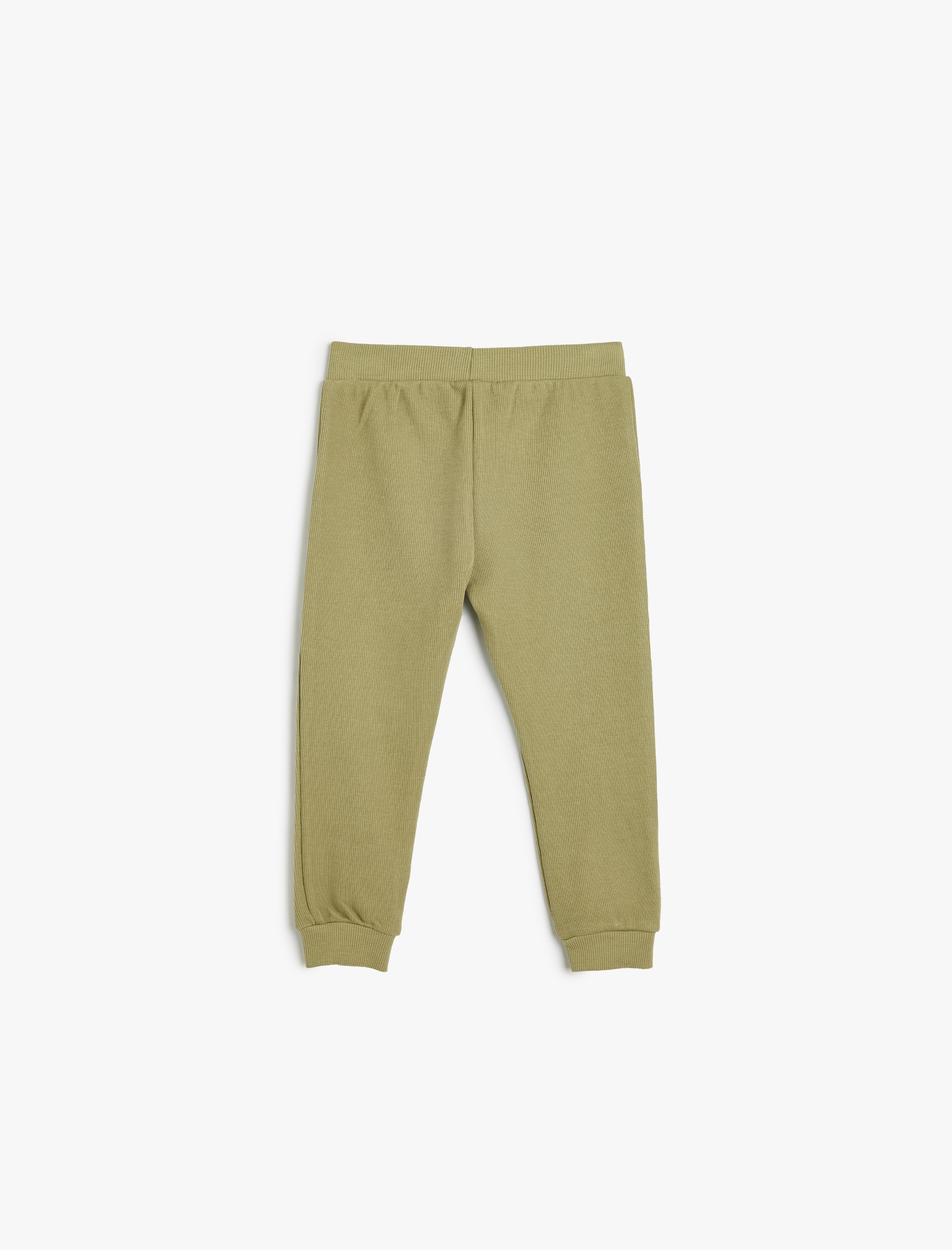  Erkek Bebek Basic Eşofman Altı Dokulu Beli Bağlamalı Pamuklu