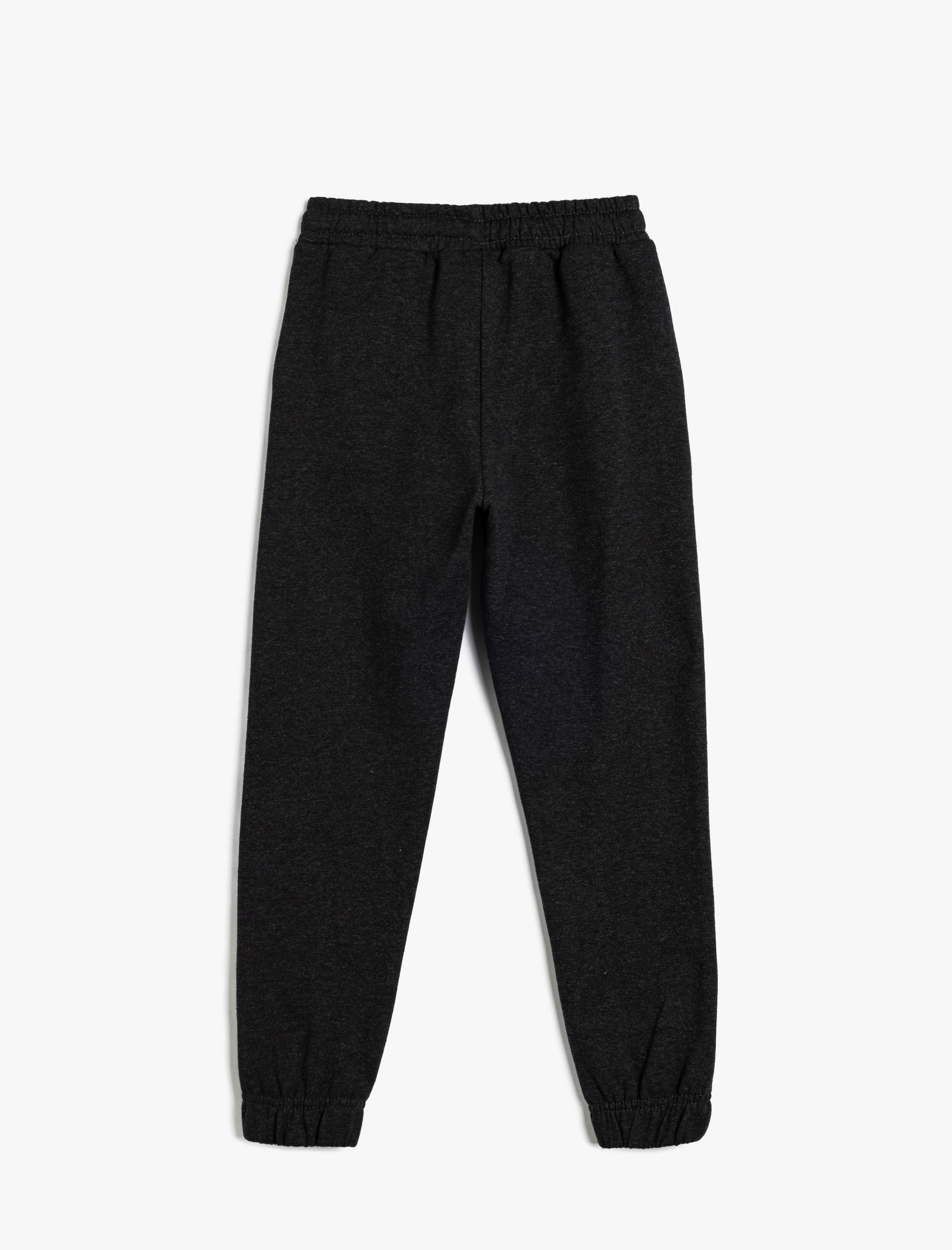  Erkek Çocuk Jogger Eşofman Altı Slogan Baskılı Cepli Beli Bağlamalı Şardonlu