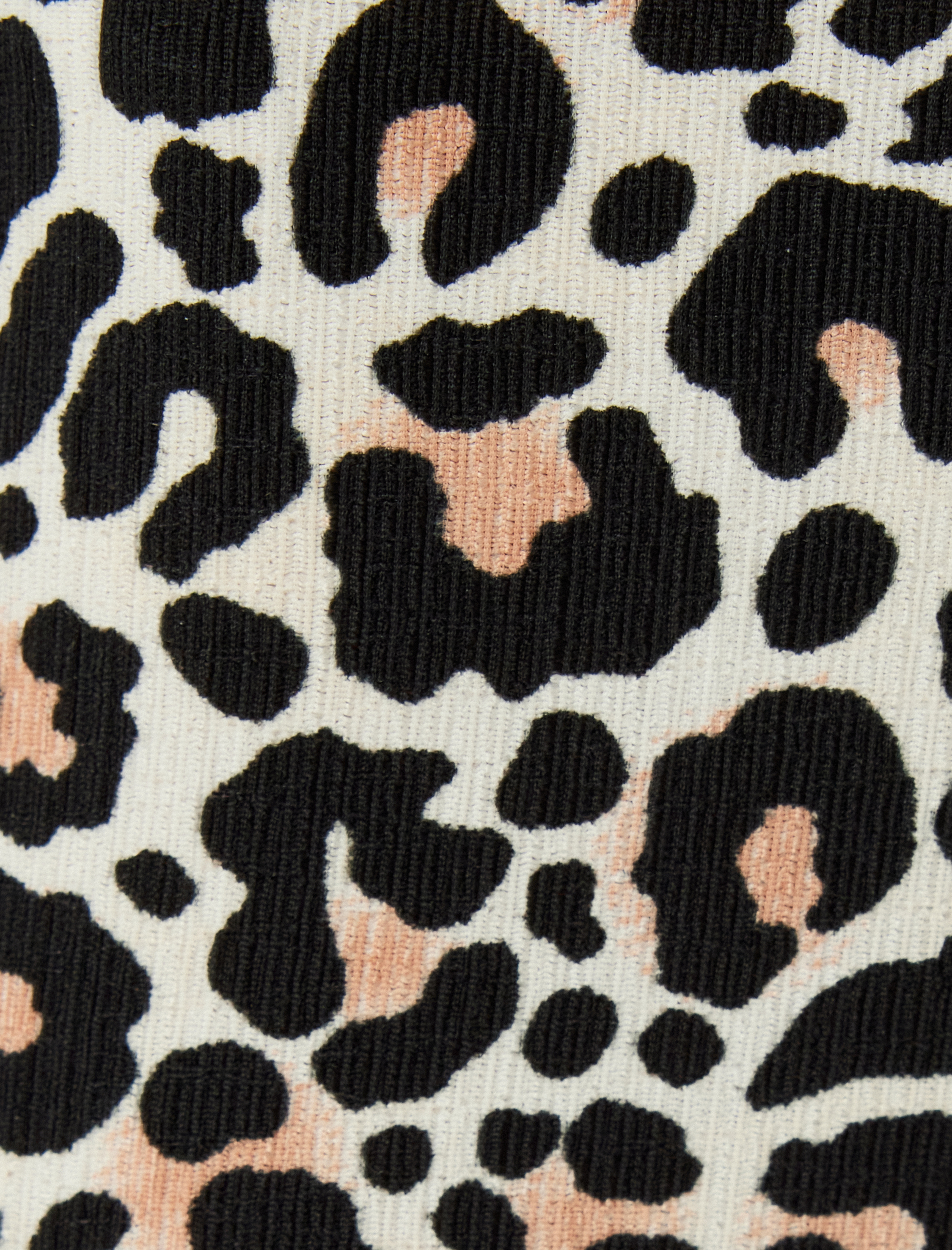   İspanyol Paça Tayt Pantolon Leopar Desenli Beli Lastikli Bürümcük