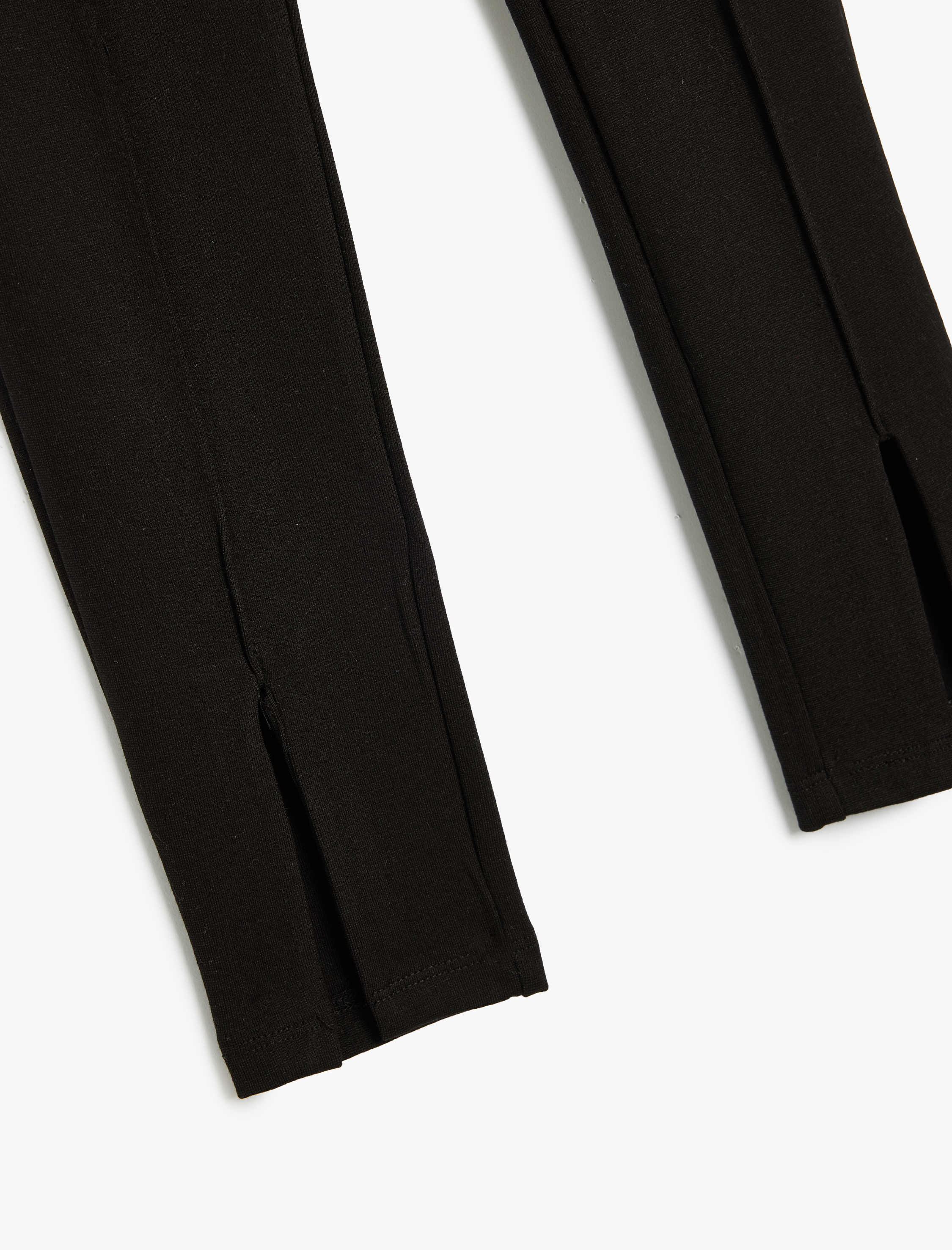  Kız Çocuk Beli Lastikli Dikiş Detaylı Viskon Karışımlı Basic Tayt