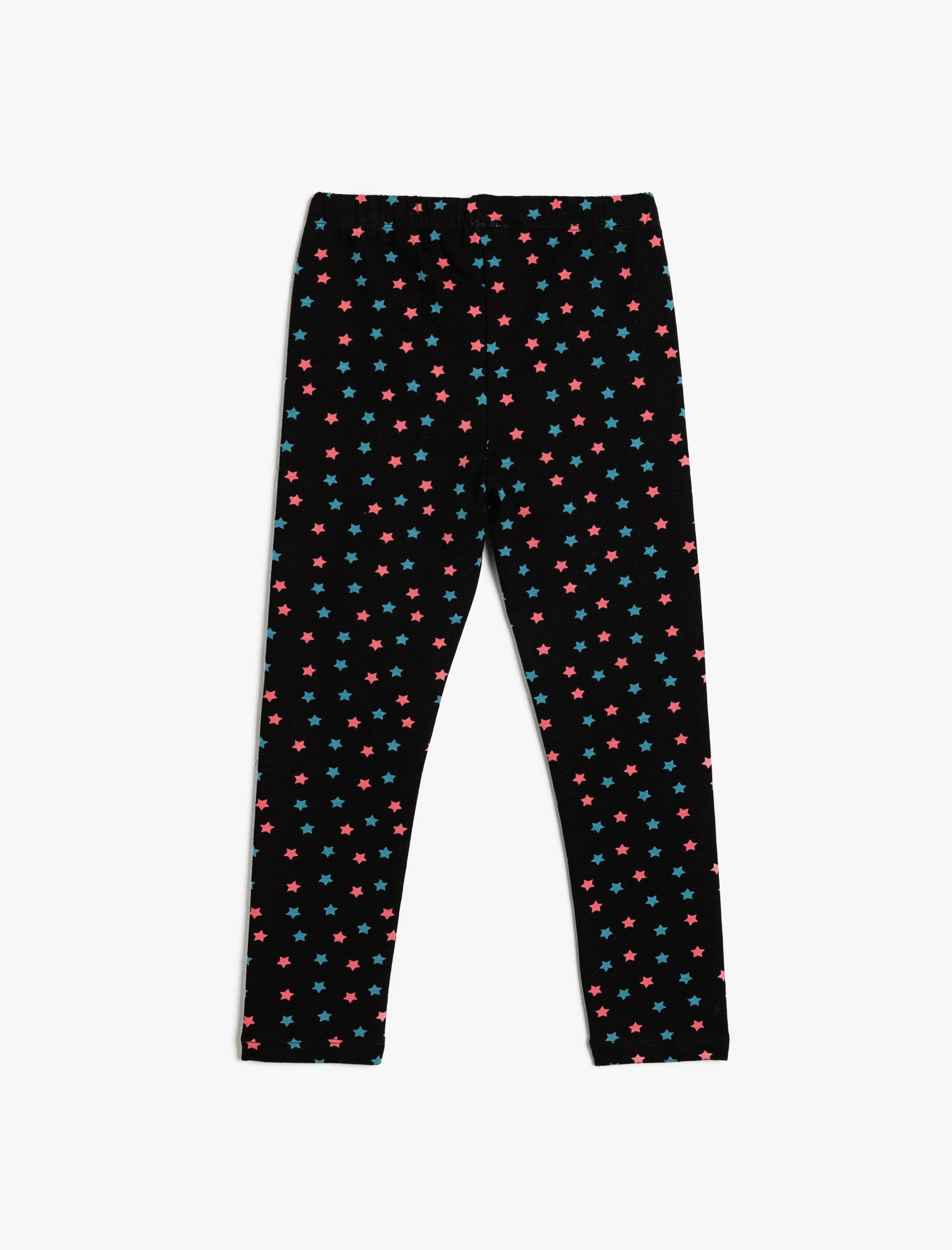  Kız Çocuk Yıldız Baskılı Pamuklu Tayt